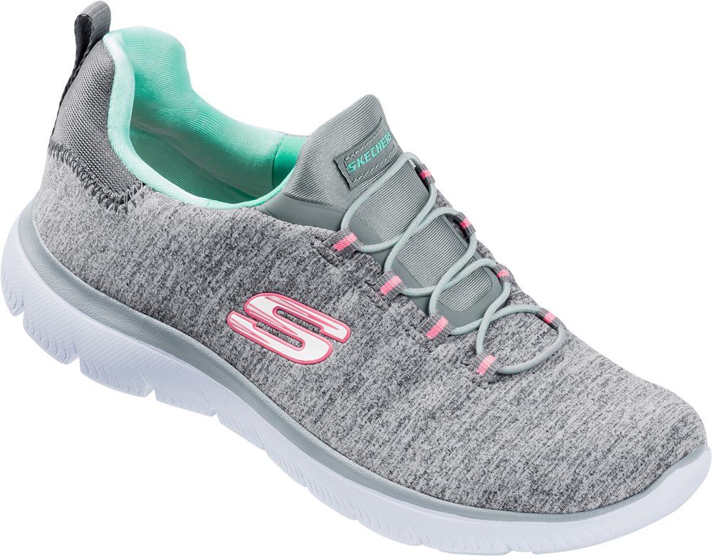 ultimativer Slip-On dämpfender Einlegesohle mit grau Skechers Komfort Memory-Foam Sneaker