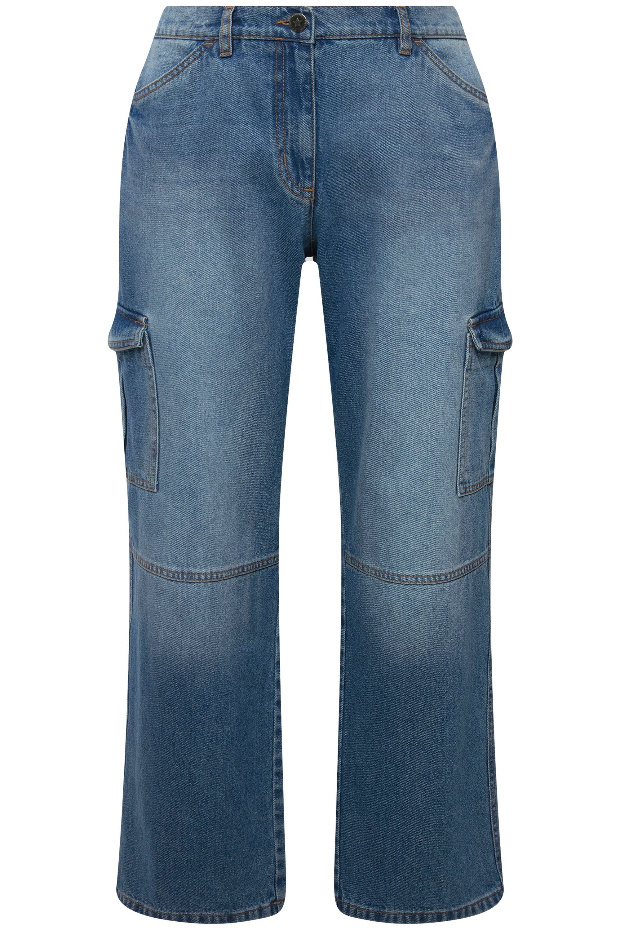 Angel of Style Regular-fit-Jeans Cargojeans Straight Fit bleached Cargotasc günstig online kaufen