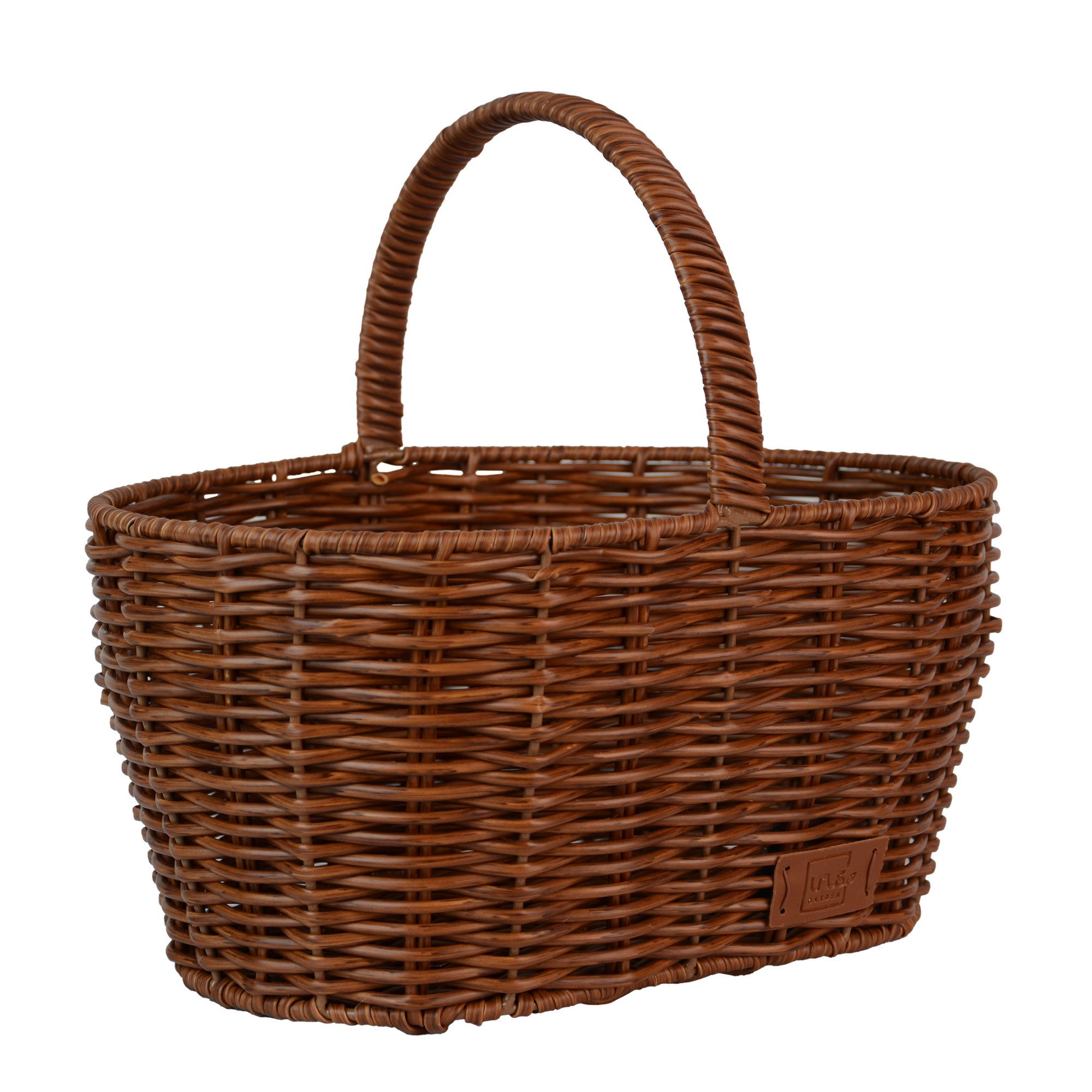 UNUS HOME Einkaufskorb Rattan-Optik Henkelkorb, Bügelkorb Tragekorb Flechtkorb Marktkorb Kaminholzkorb Geschenkekorb