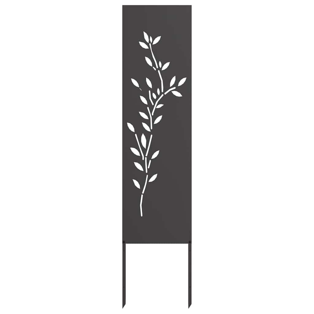 vidaXL Wandbild Garten dekoratives Panel Schwarz günstig online kaufen