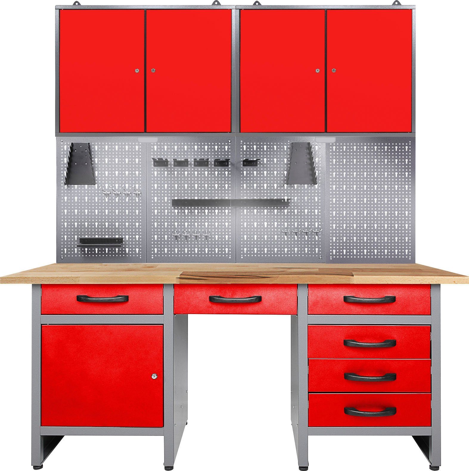 ONDIS24 Werkstatt-Set, 160 cm, mit LED