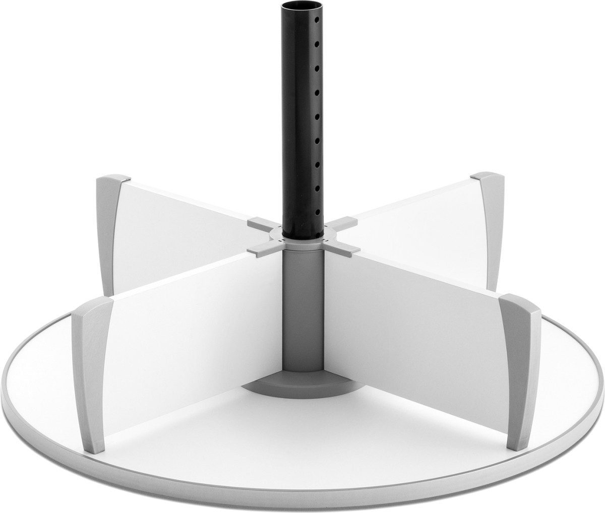 Moll Aktenschrank Aufbauetage für Ordnerdrehsäule Multifile 80 mit Rohr weiß