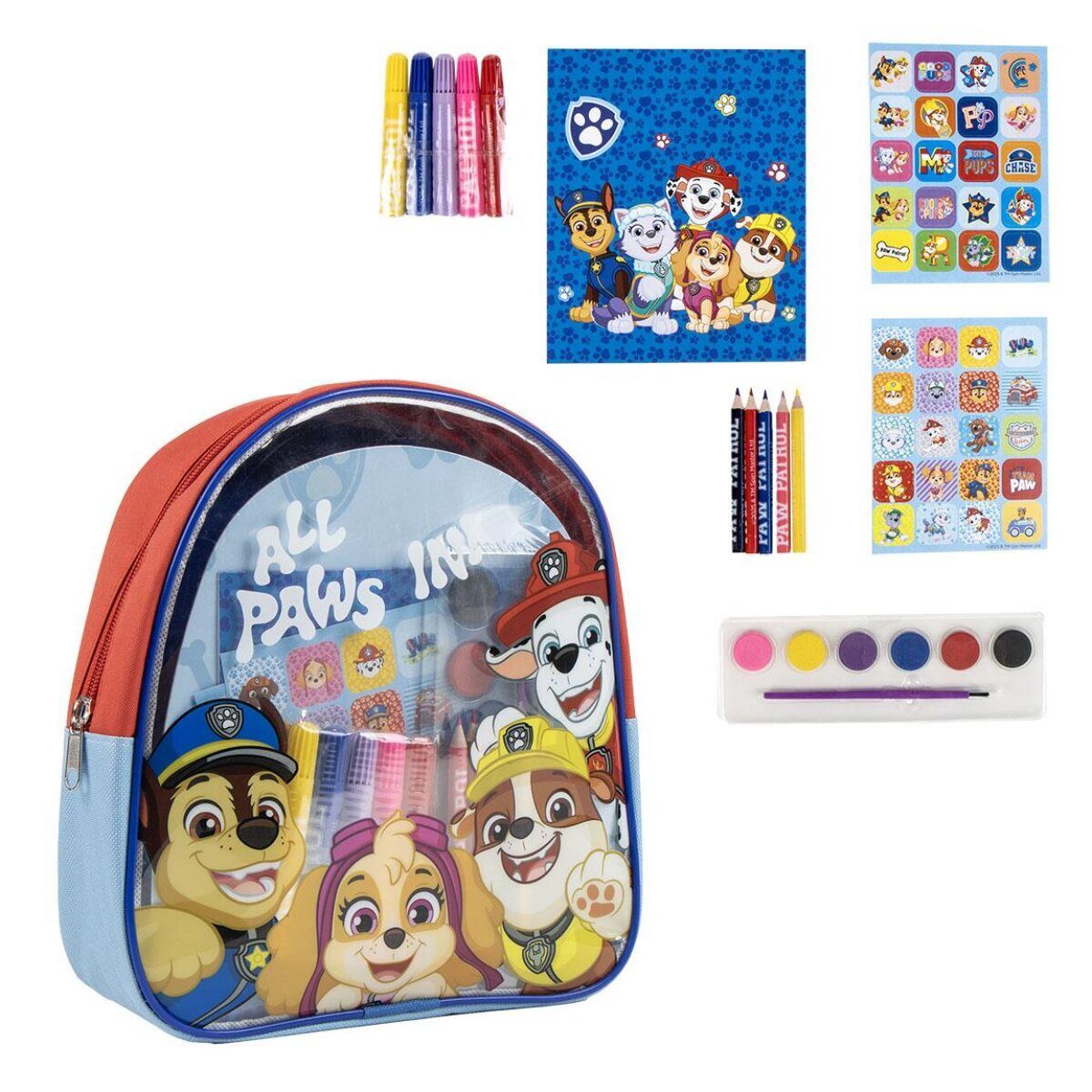PAW PATROL Kreativset Paw Patrol Ausmal-Rucksack Kreativer Kinderrucksack