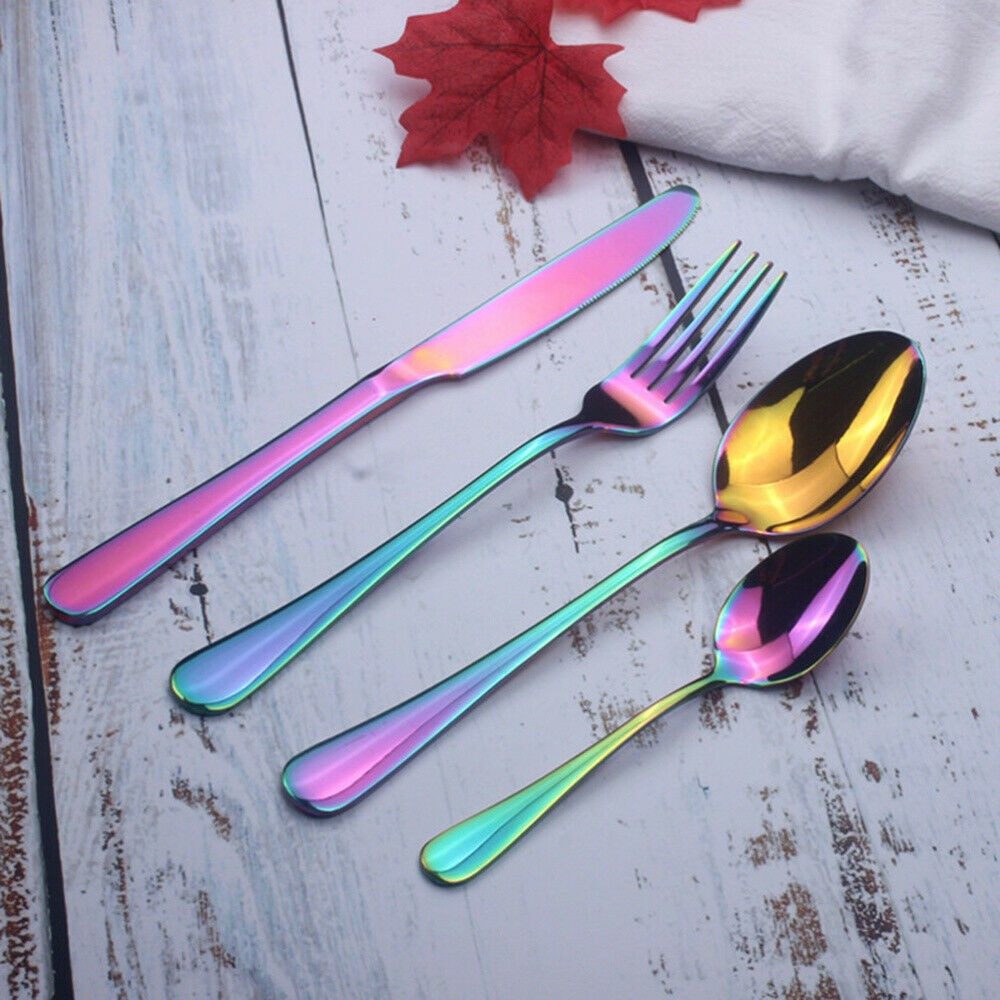 Faizee Möbel Besteck-Set Cutlery Set 24-teiliges Besteckset Set Service für 6 Gift Box (24-tlg), Edelstahl