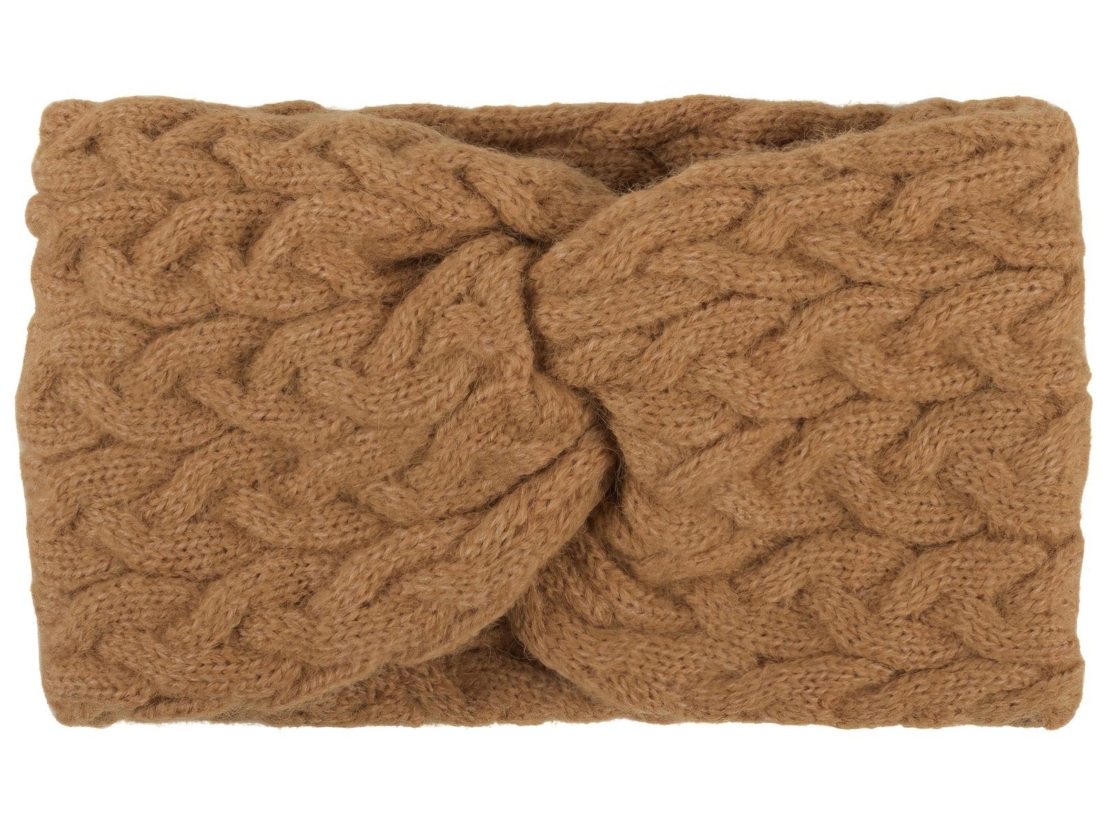 styleBREAKER Stirnband Strick Stirnband mit Zopfmuster und Twist Knoten (1-St)