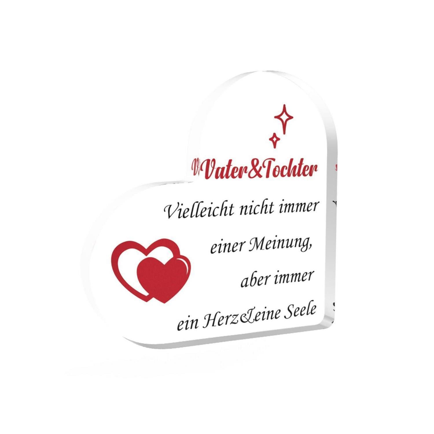 LuxusKollektion Wanddekoobjekt Acryl Deko Herz Vatertag Geschenk Papa