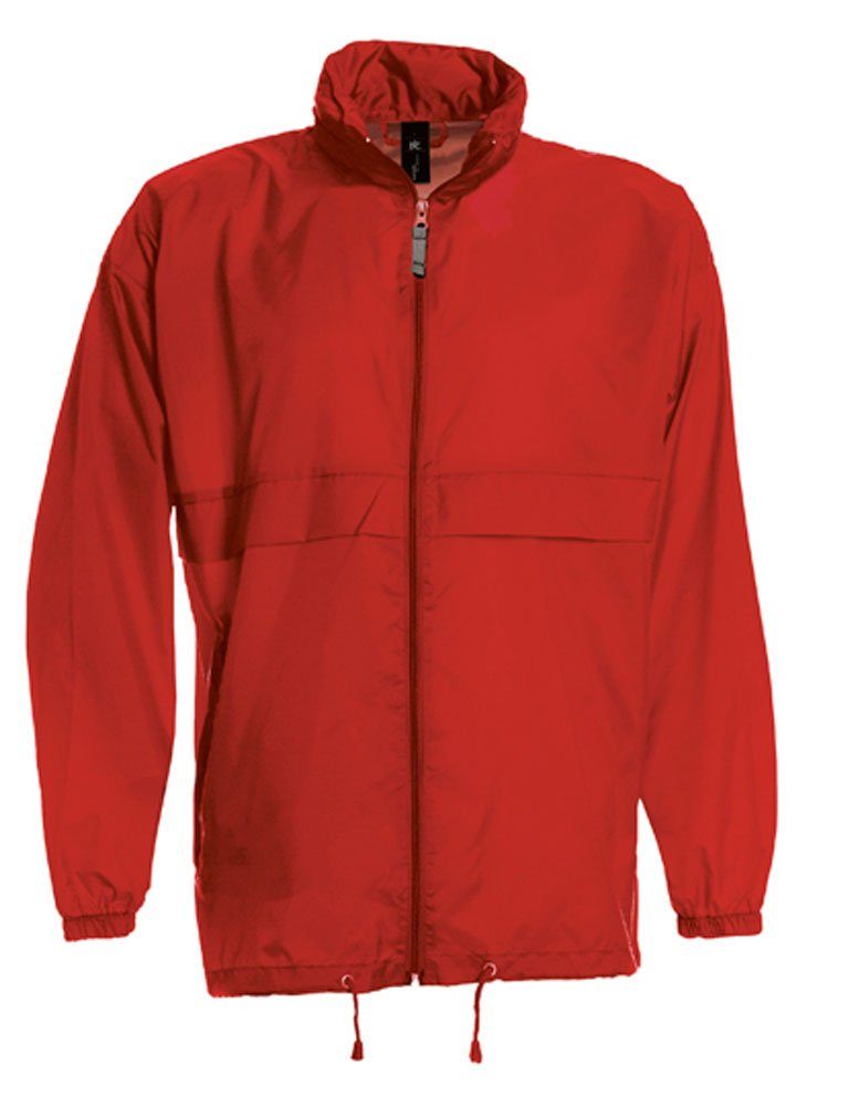 Goodman Design Regenjacke Windbreaker Damen und Herren Im Kragen integrierte Kapuze