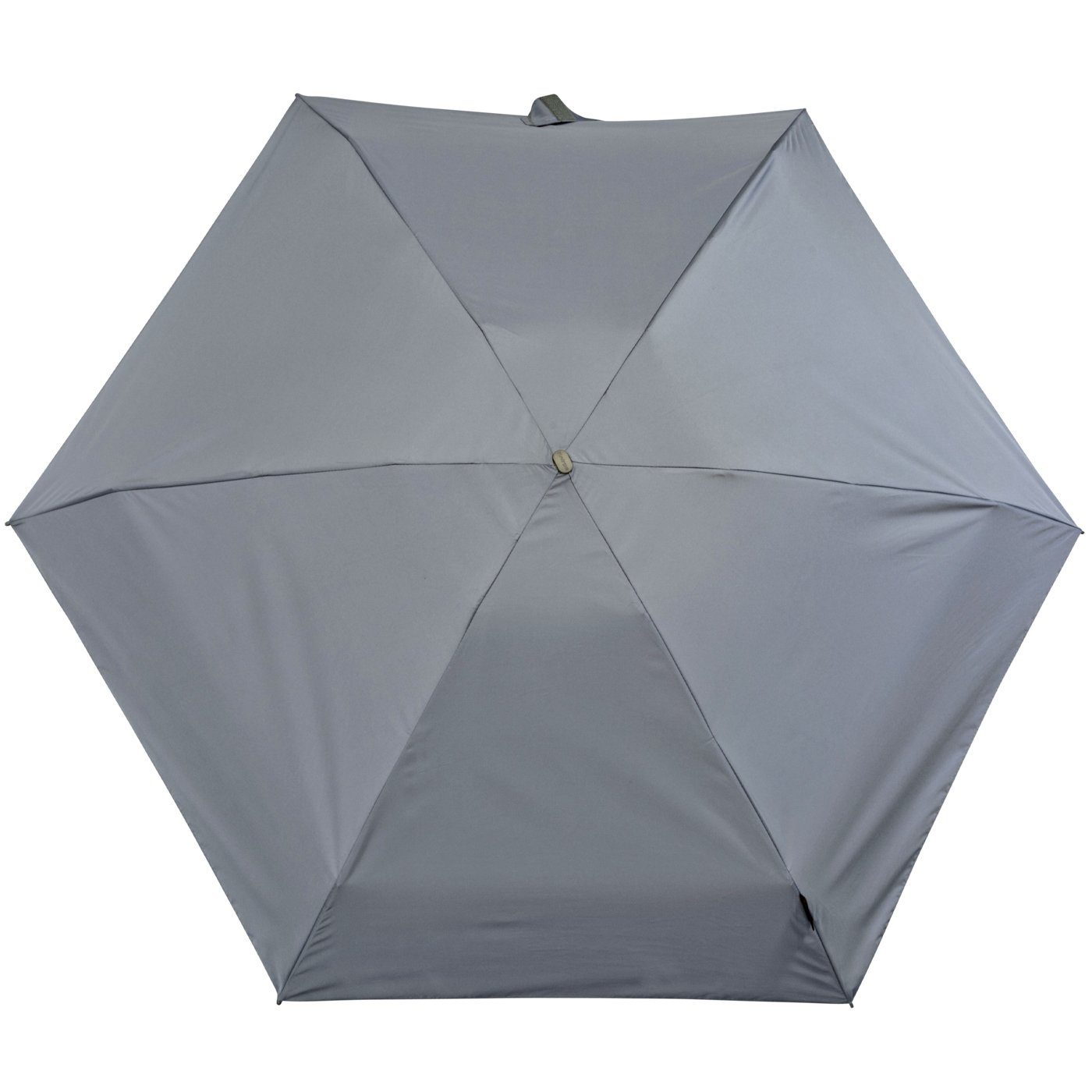 Knirps® Taschenregenschirm winziger für Handtasche grey leicht Travel die grau und - Damen-Taschenschirm, flach