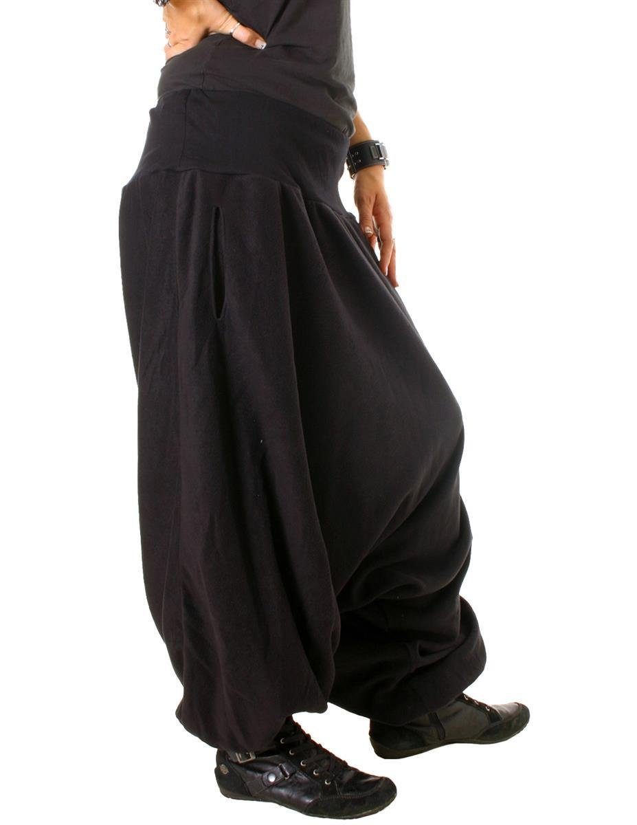 Vishes Fleecehose Haremshose aus Fleece Einheitsgröße/Lange Размер Pumhose, Pluderhose, Yogahose