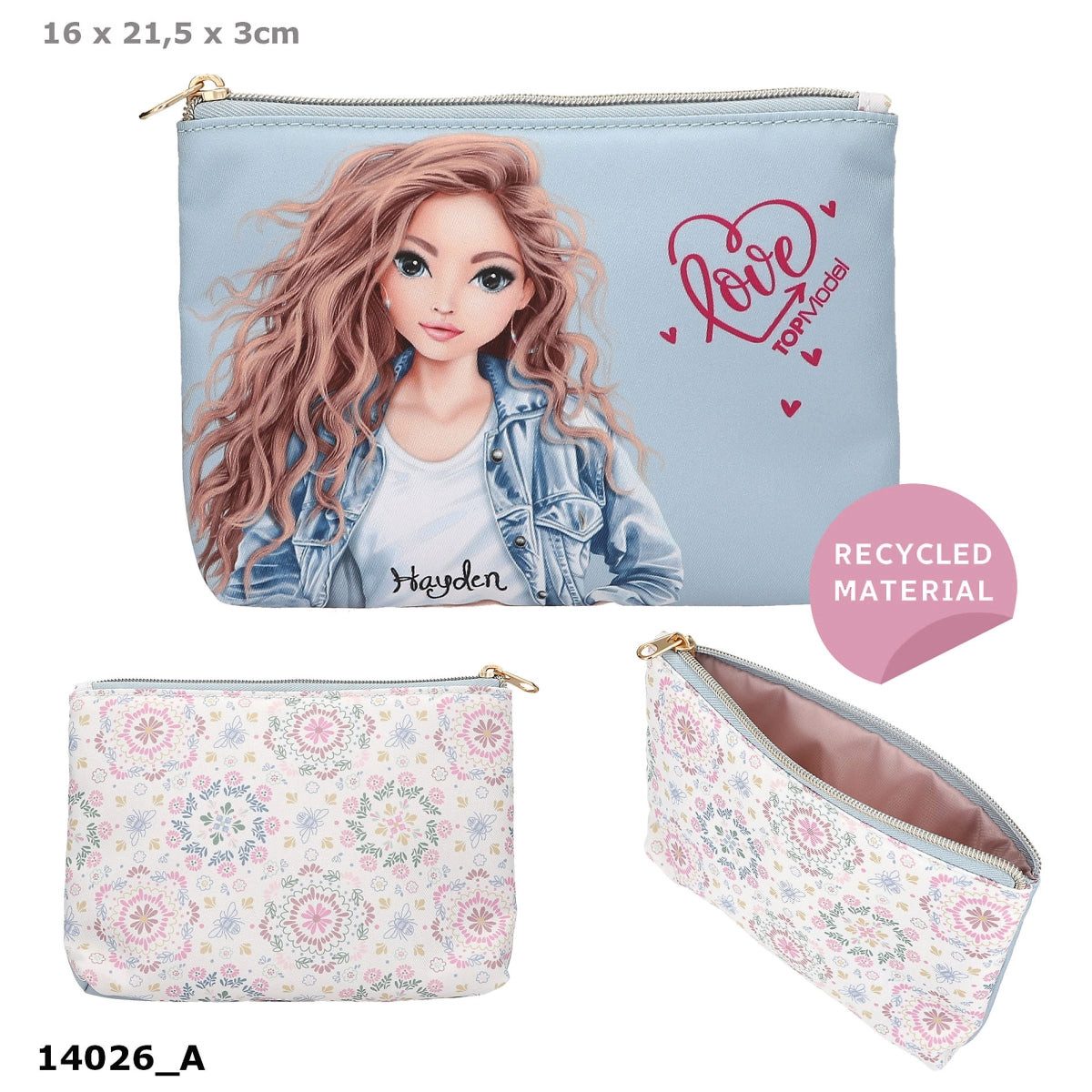 Depesche Spiel TOPModel Statement Kosmetiktasche FESTIVAL FUN recycelt