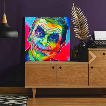 DOTCOMCANVAS® Leinwandbild Mr. Joker, Leinwandbild Mr. Bean The Joker Batman Pop Art Porträt quadratisch