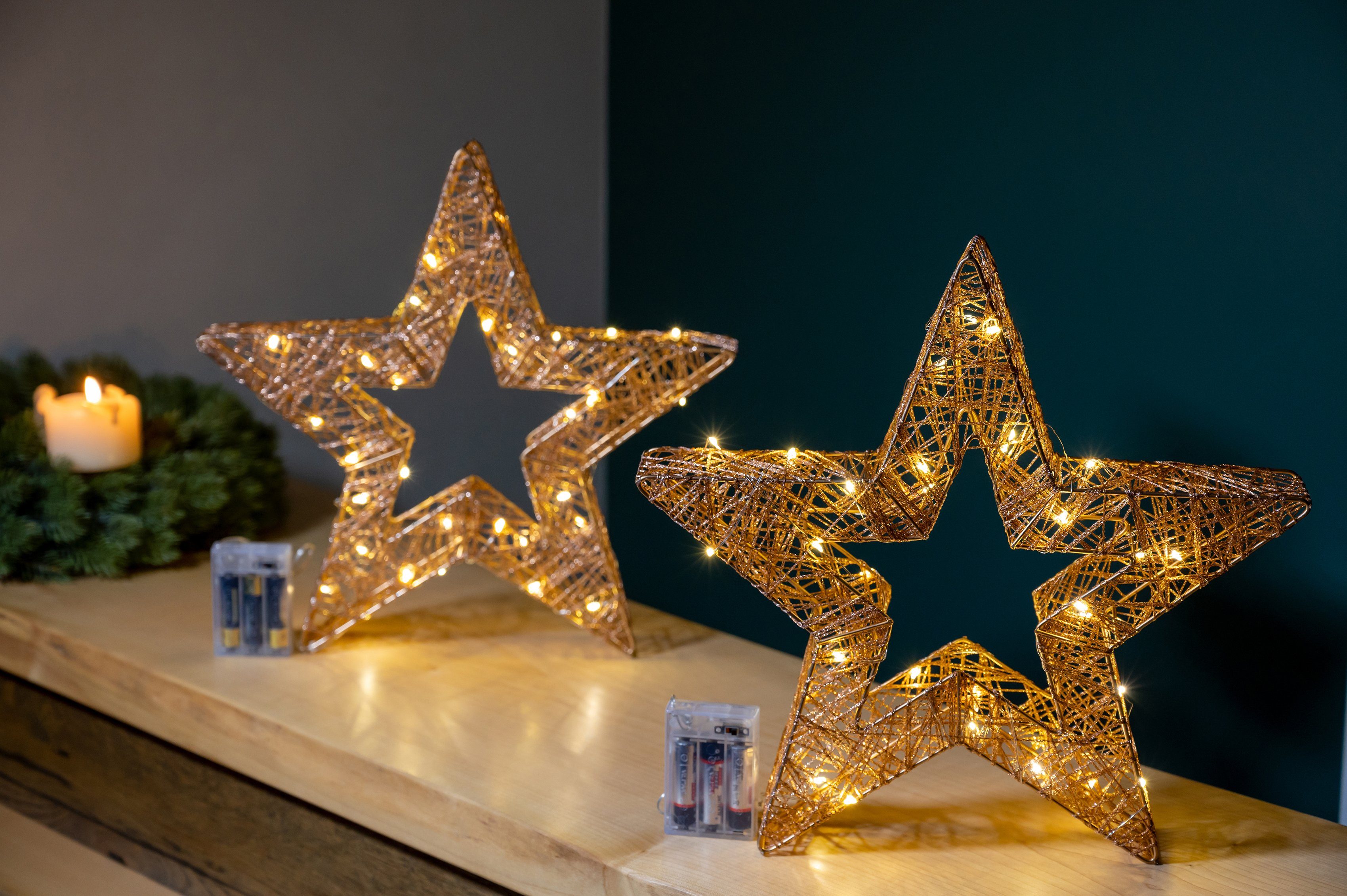 Star-Max LED integriert, Warmweiß, Weihnachtsstern, fest Weihnachtsdeko, Stern LED stromsparende LED