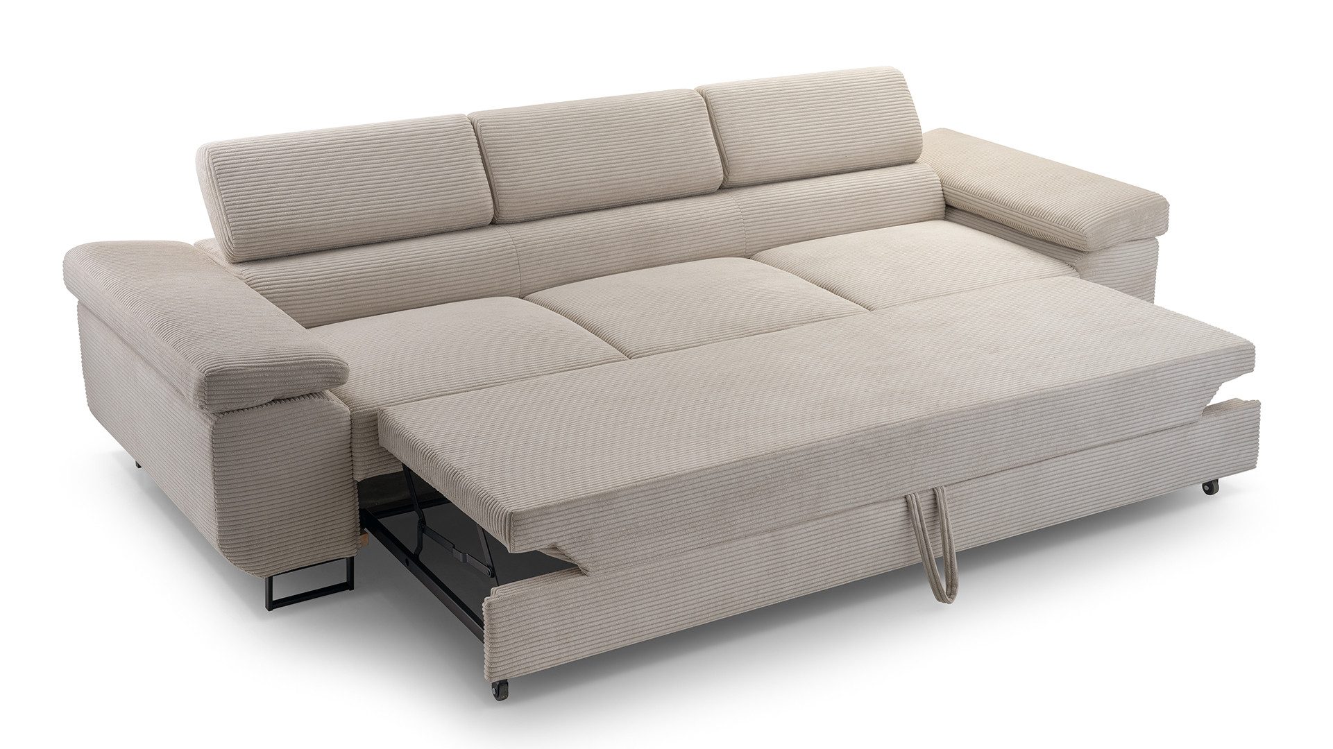 Beautysofa Schlafsofa NAVIO, mit Verstellbare Kopfstützen