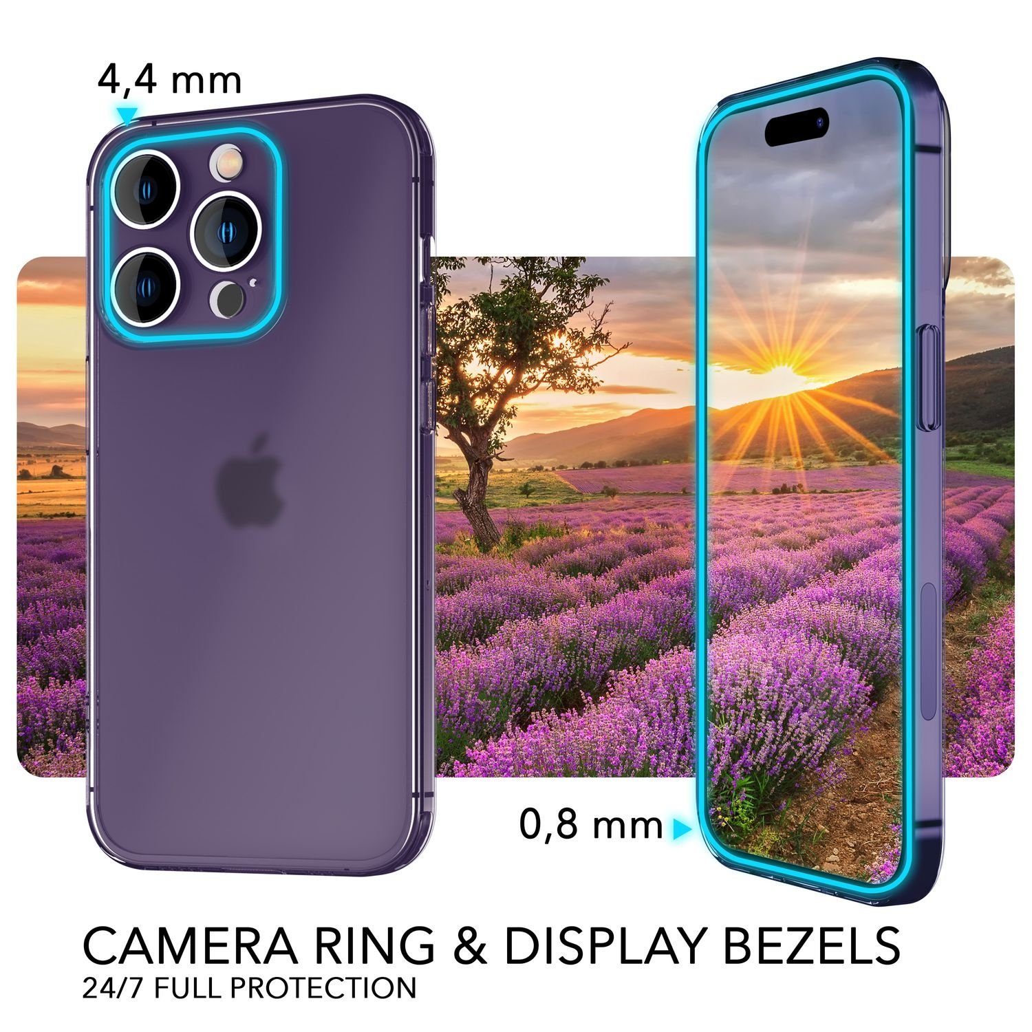 Nalia Smartphone-Hülle Apple iPhone 14 Pro Max 17 cm (6,7 Zoll), Extrem Dünnes Mattes Hardcase / 0,3mm Schlanke Hülle / Durchscheinend – Bild 4 von 5