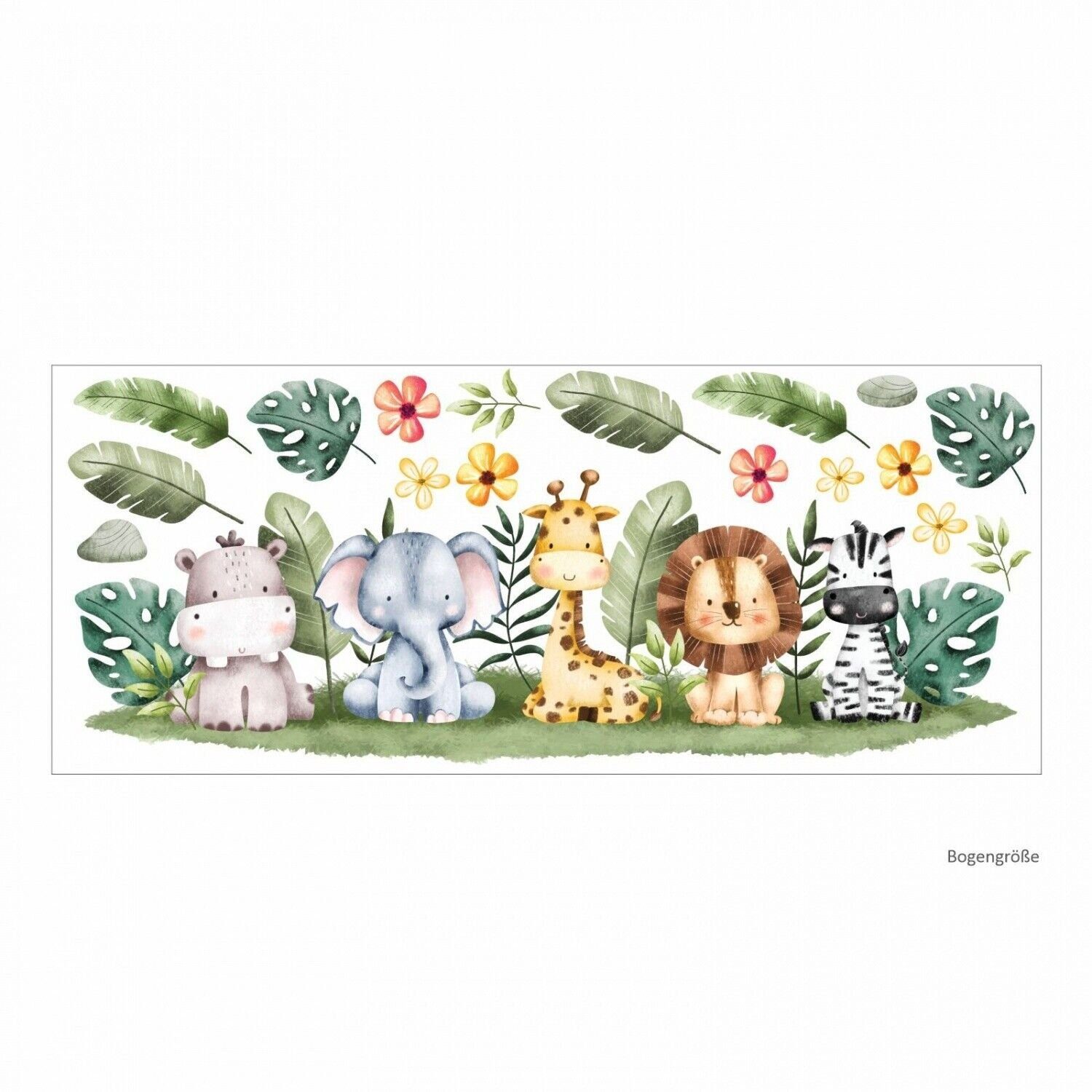 nikima Wandtattoo 238 Wandtattoo Dschungeltiere pastell günstig online kaufen