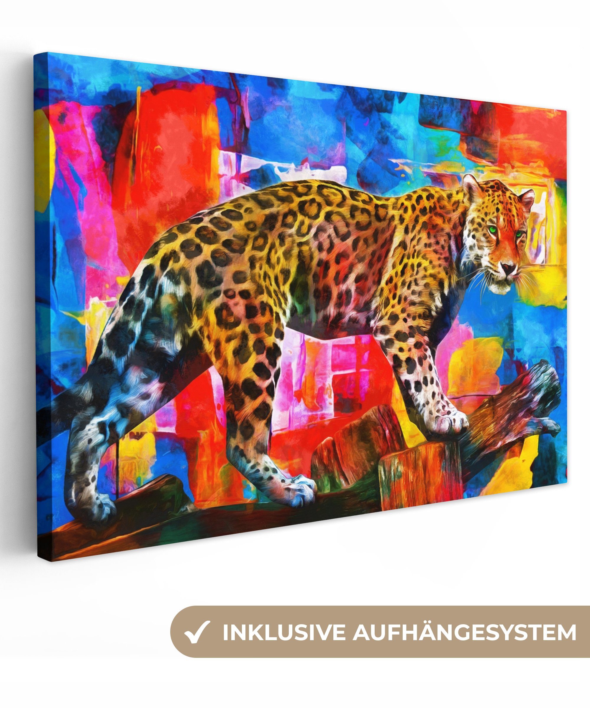 OneMillionCanvasses® Leinwandbild Malerei - Panther - günstig online kaufen