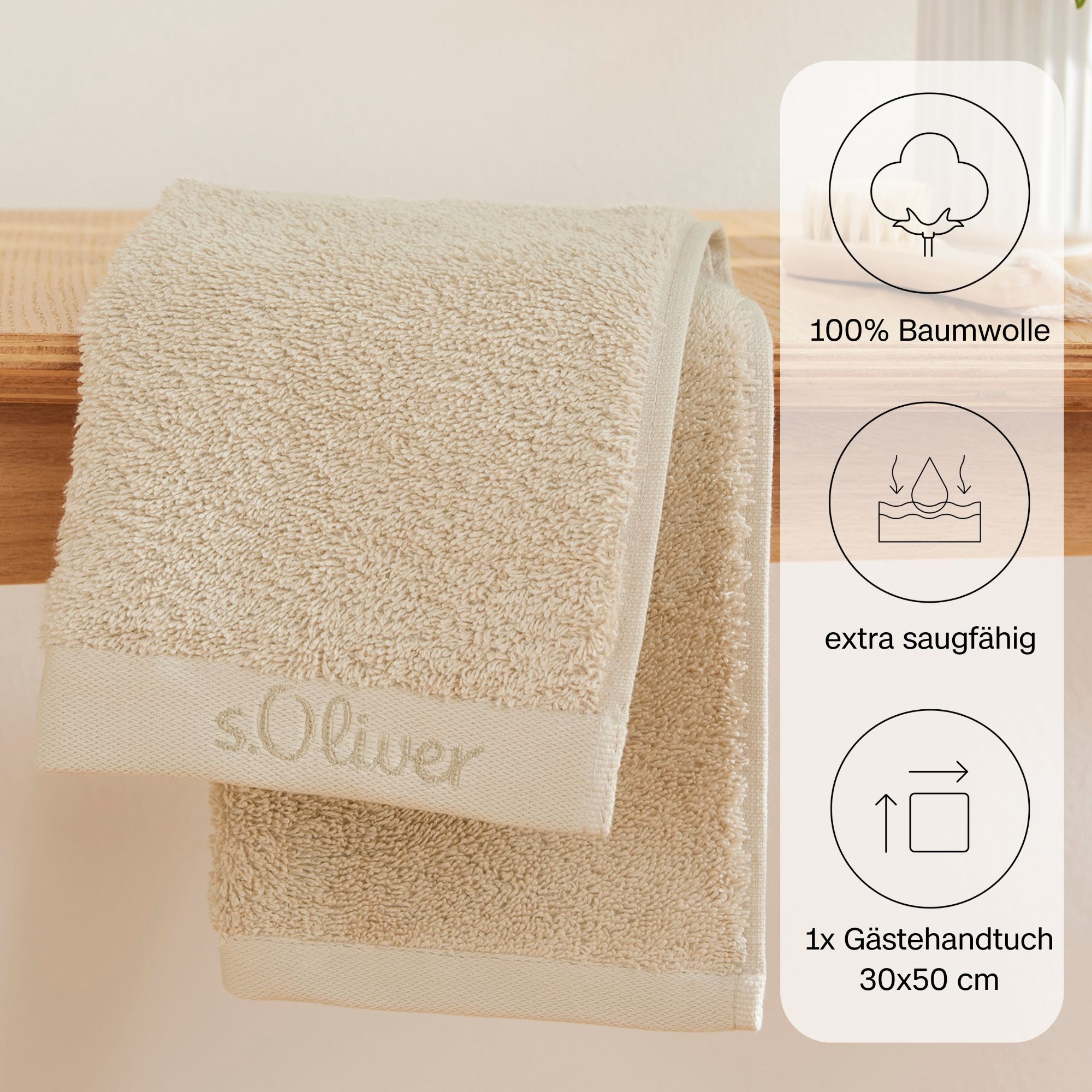 s.Oliver Gästehandtuch s.Oliver, Premium Qualität, 600 günstig online kaufen