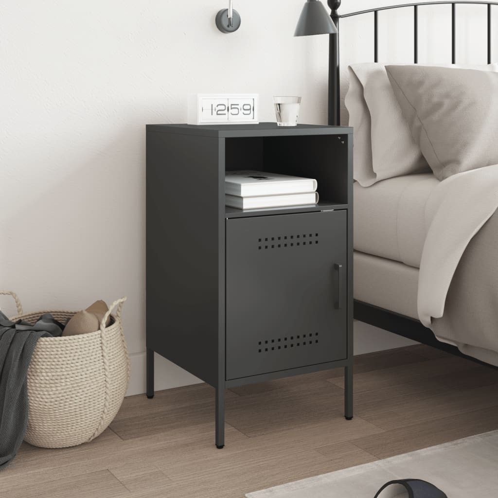vidaXL Nachttisch Nachttisch Schwarz 36x39x68 cm günstig online kaufen