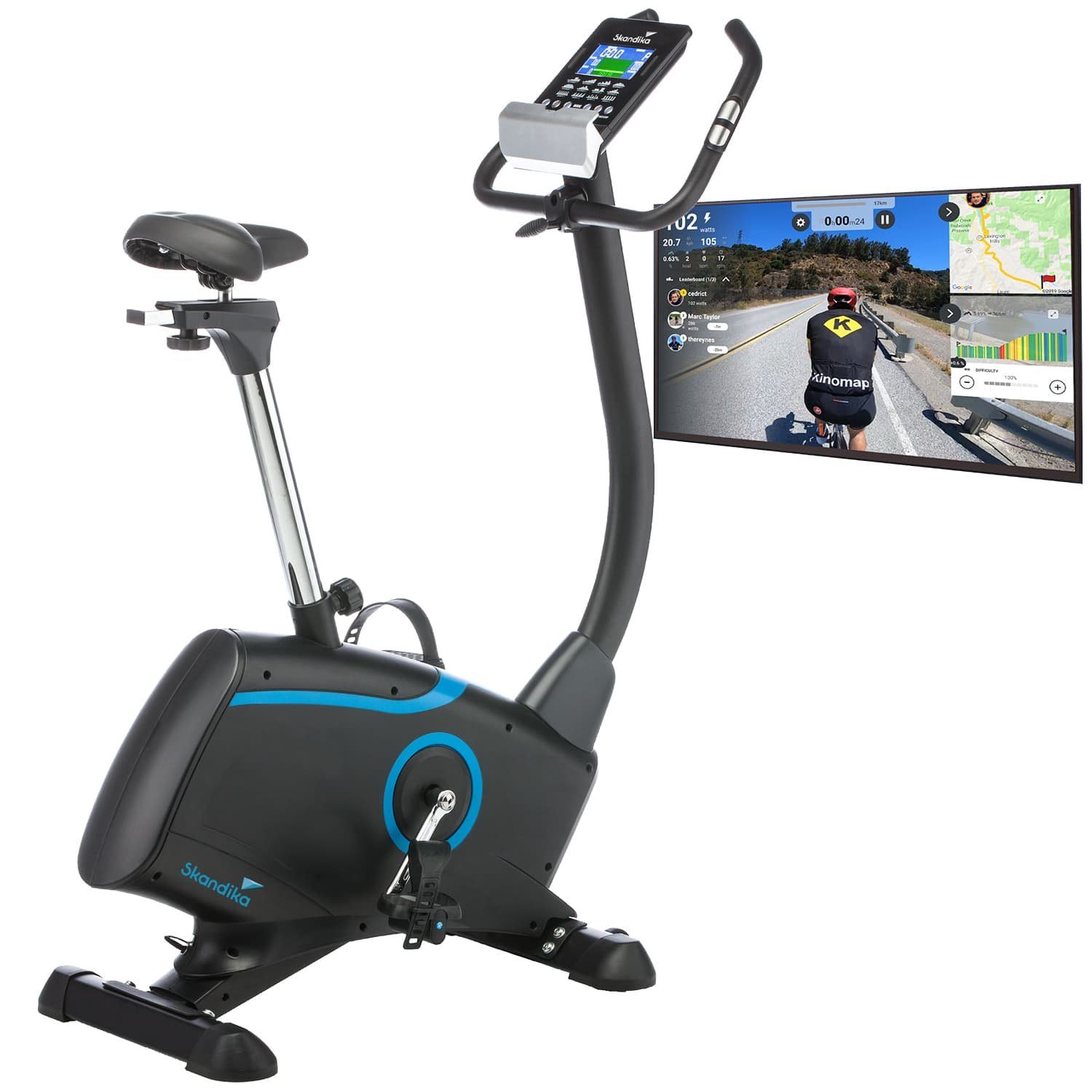 Ergometer Cardio Bike Atlantis Heimtrainer mit App Steuerung, Bluetooth