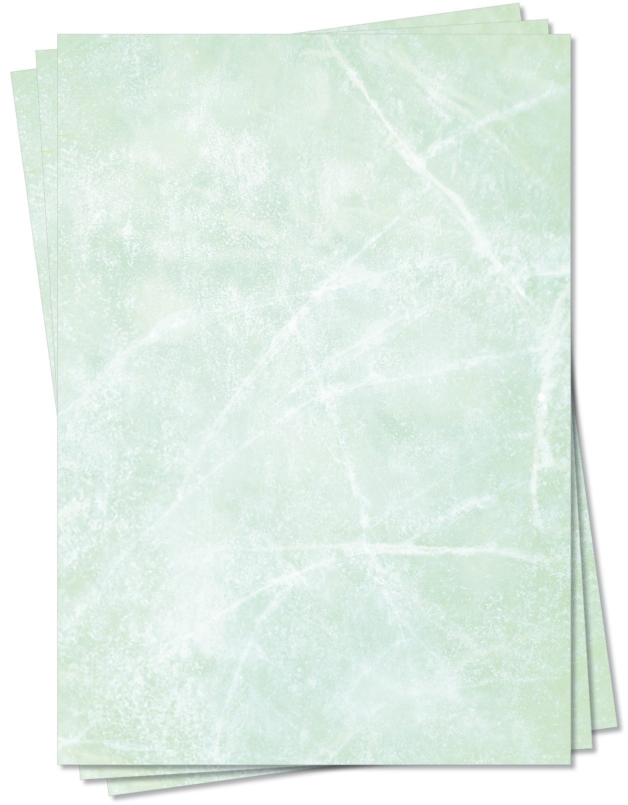 LYSCO Briefpapier Gastronomie Papier - Eis Marmor DIN A4 / DIN A5 / DIN A6 Marmorpapier, marmoriertes Papier, beidseitig bedruckt-für alle Drucker geeignet