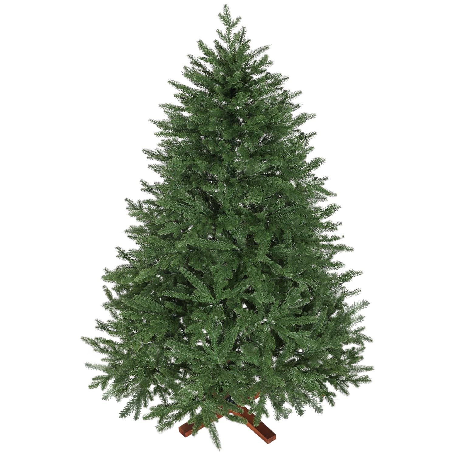 autolock Künstlicher Weihnachtsbaum Künstlicher Weihnachtsbaum,realistisches Aussehen,klappbare Zweige, Holzsockel,Beste Weihnachtsdekorationen