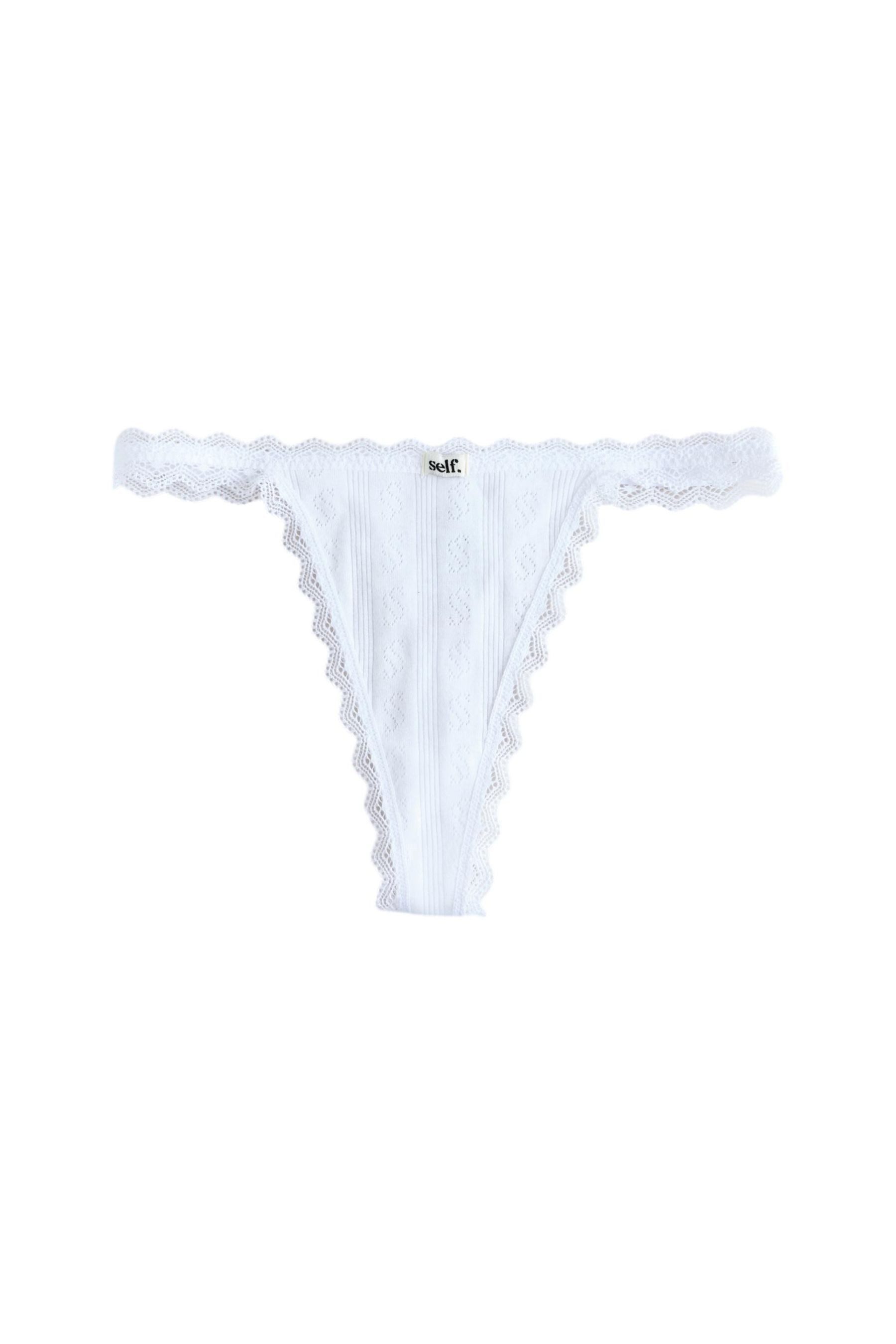 String Tanga-Slips mit Lochspitze