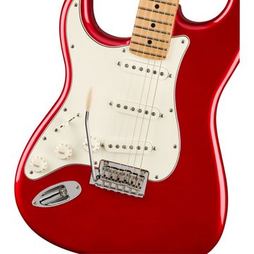 Fender E-Gitarre, Player Stratocaster Lefthand MN Candy Apple Red - E-Gitarre