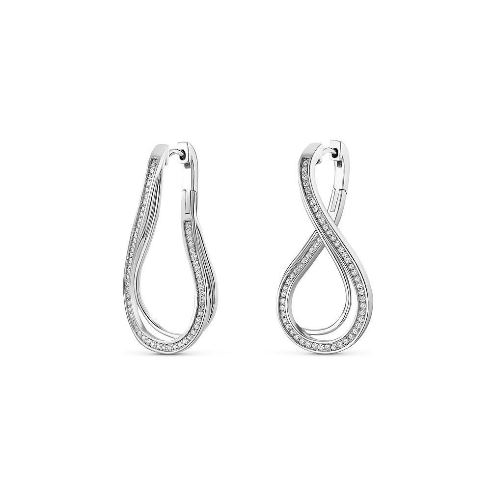 JETTE Серьги-кольца-Set Infinity Серьги 88336097NL, 925er Silber, Zirkonia