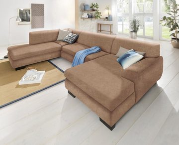 Home affaire Wohnlandschaft Nika U-Form, Wohnlandschaft, MELROSE®, PRIMABELLE® oder Struktur, mit Bettfunktion