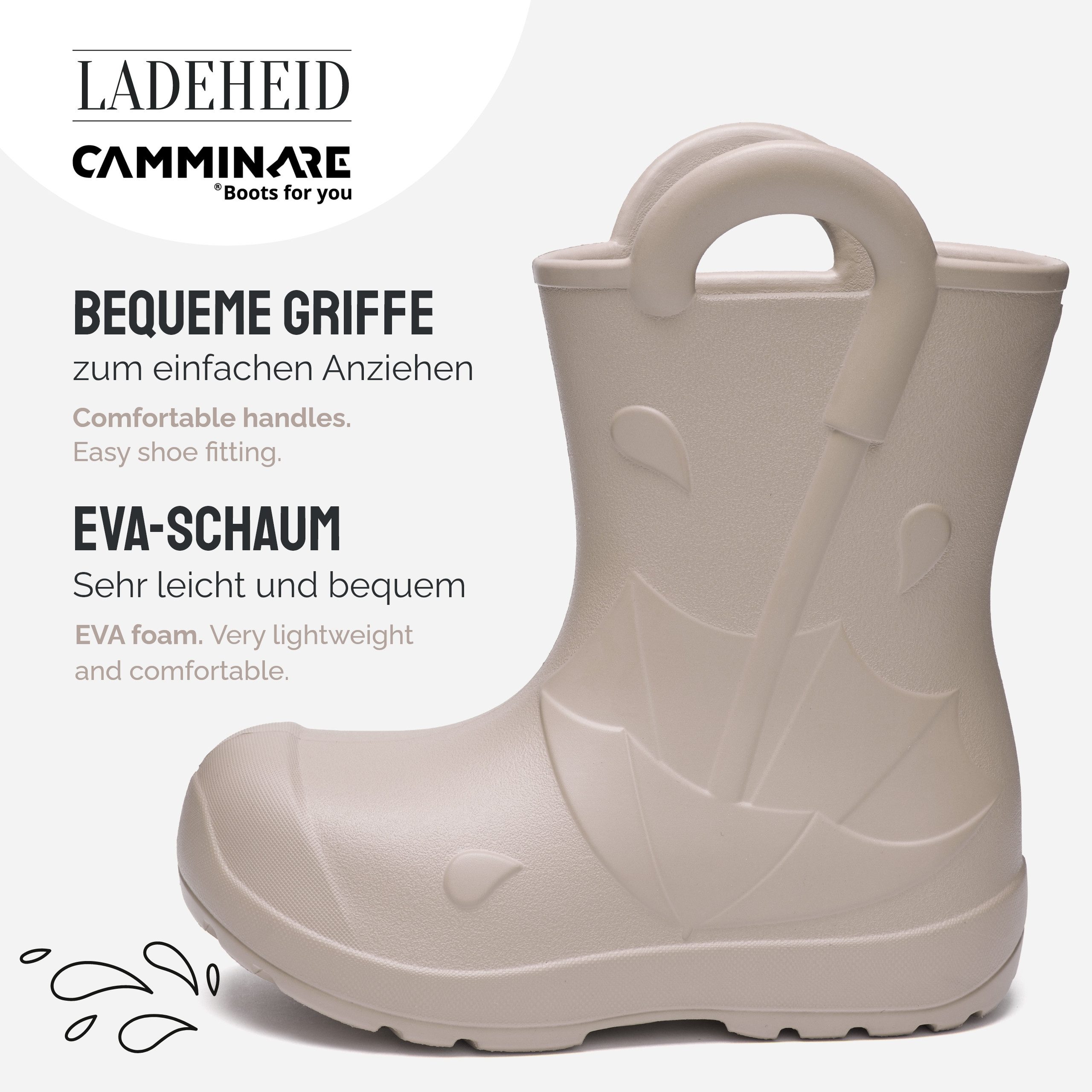 Ladeheid x Camminare Kinder aus leichtem EVA wasserdicht mit Design LA-CA-20 Gummistiefel – Bild 4 von 5