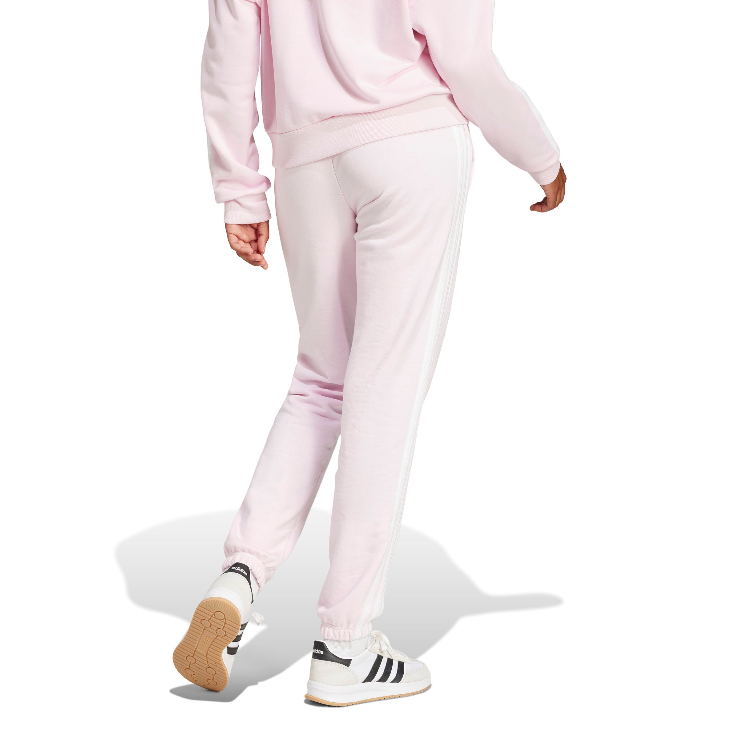 adidas Sportswear Sporthose ESSENTIALS 3-STREIFEN FRENCH TERRY CUFFED Reguläre Passform, mittelhoher Bund, weiches French Terry Material