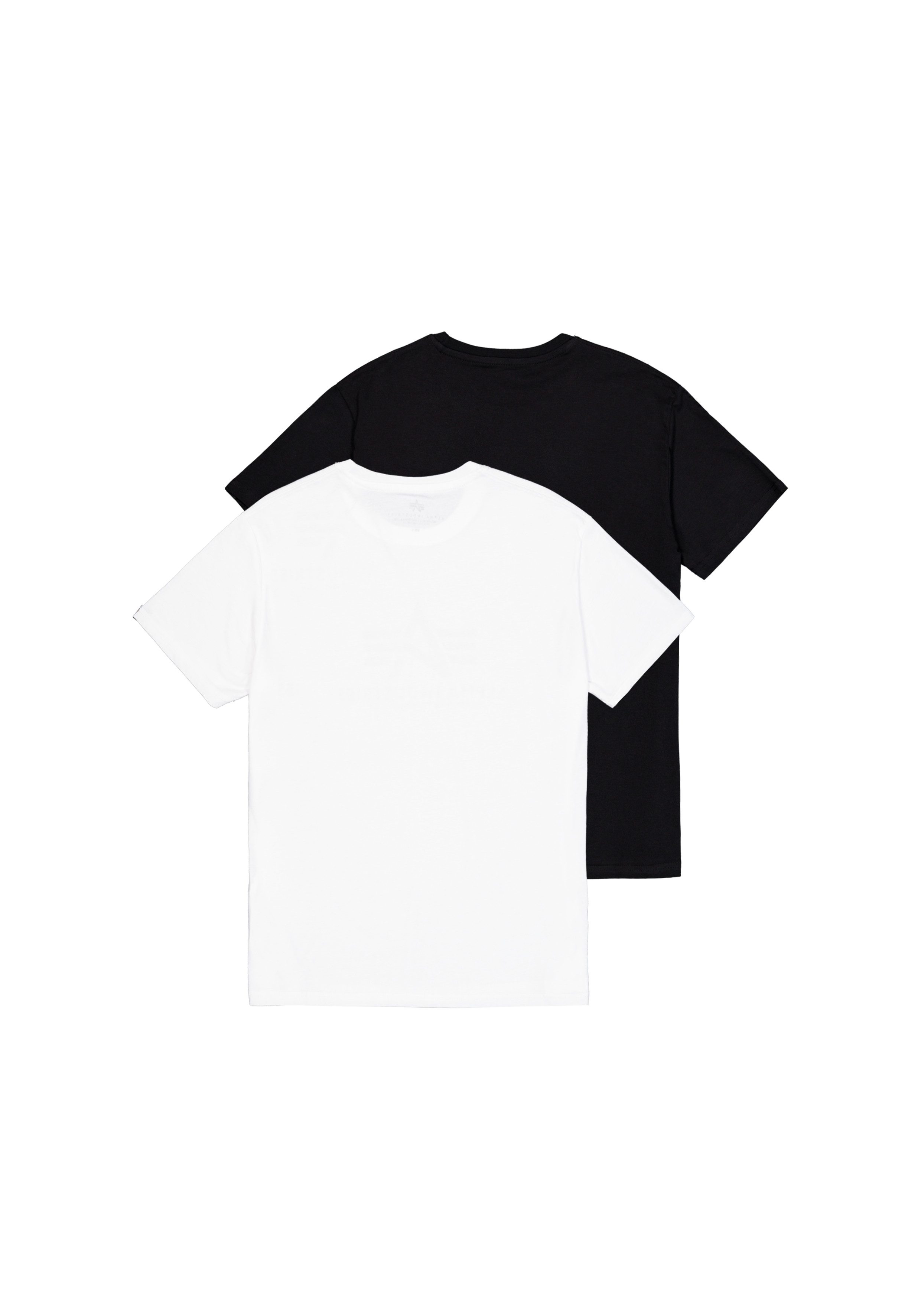 Alpha Industries Rundhalsshirt Label T 2 Pack (Packung, 2-tlg., 2er-Pack)