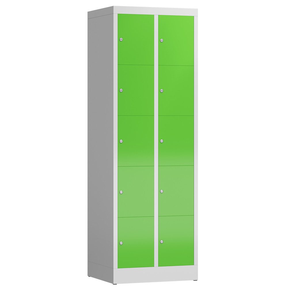 Steelboxx Fächerschrank Schließfachschrank 10 Fächer Spind 180x60x50cm (1-St) Komplett verschweißt und montiert - keine Montage erforderlich