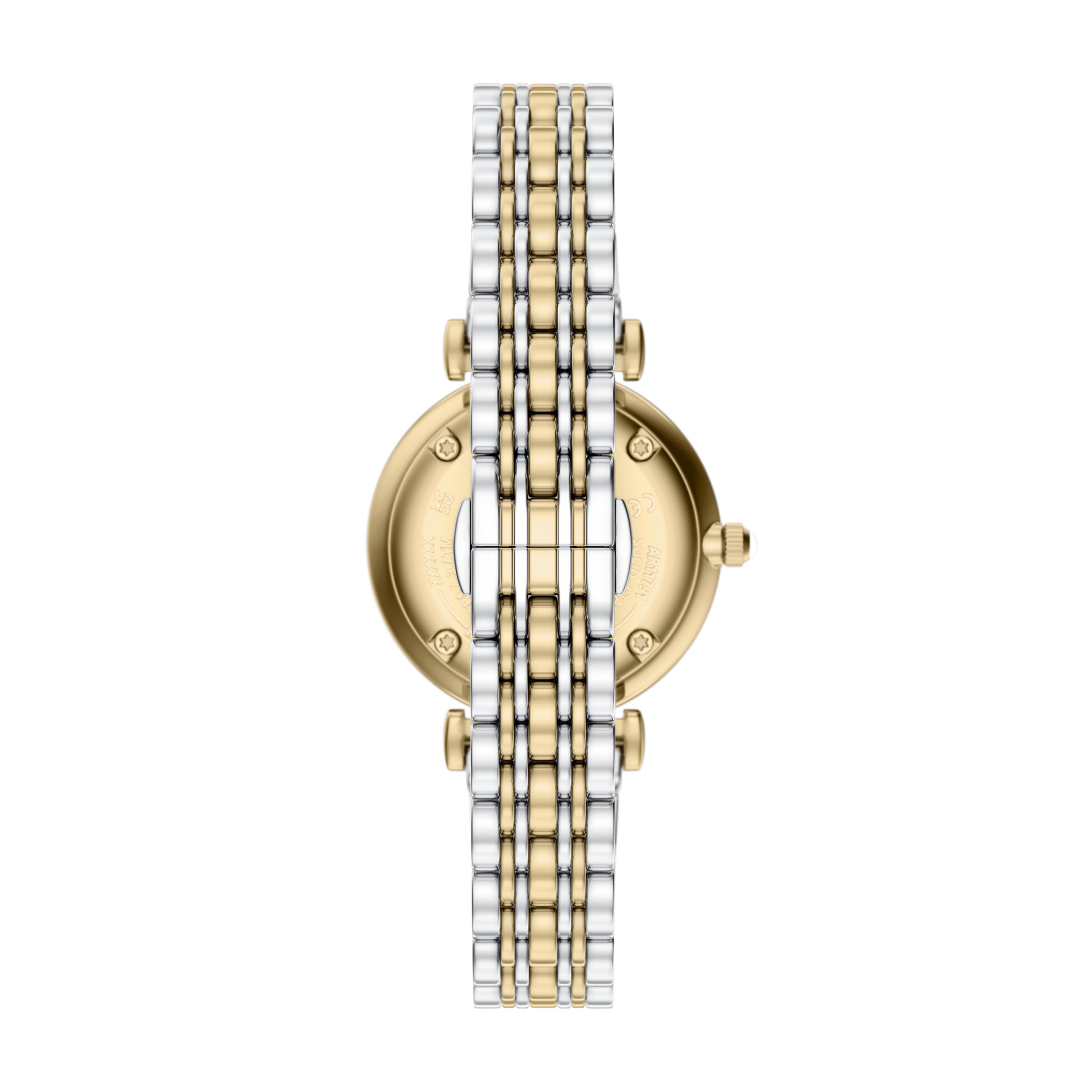 Emporio Armani Quarzuhr AR80086SET, (Set, 2-tlg., mit Armband), Armbanduhr, Damenuhr, Edelstahlarmband, Ideal auch als Geschenk