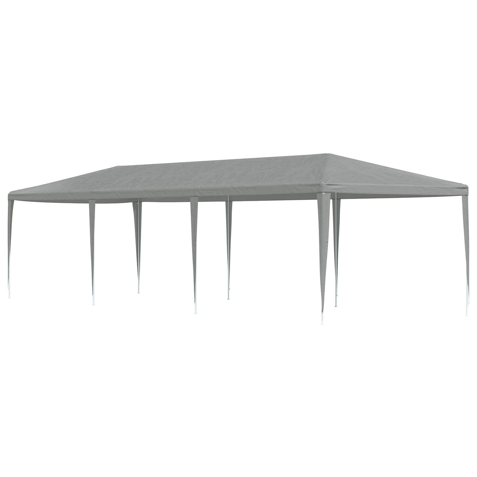 vidaXL Partyzelt Partyzelt Hellgrau 900 x 300 x 255 cm PE und Stahl