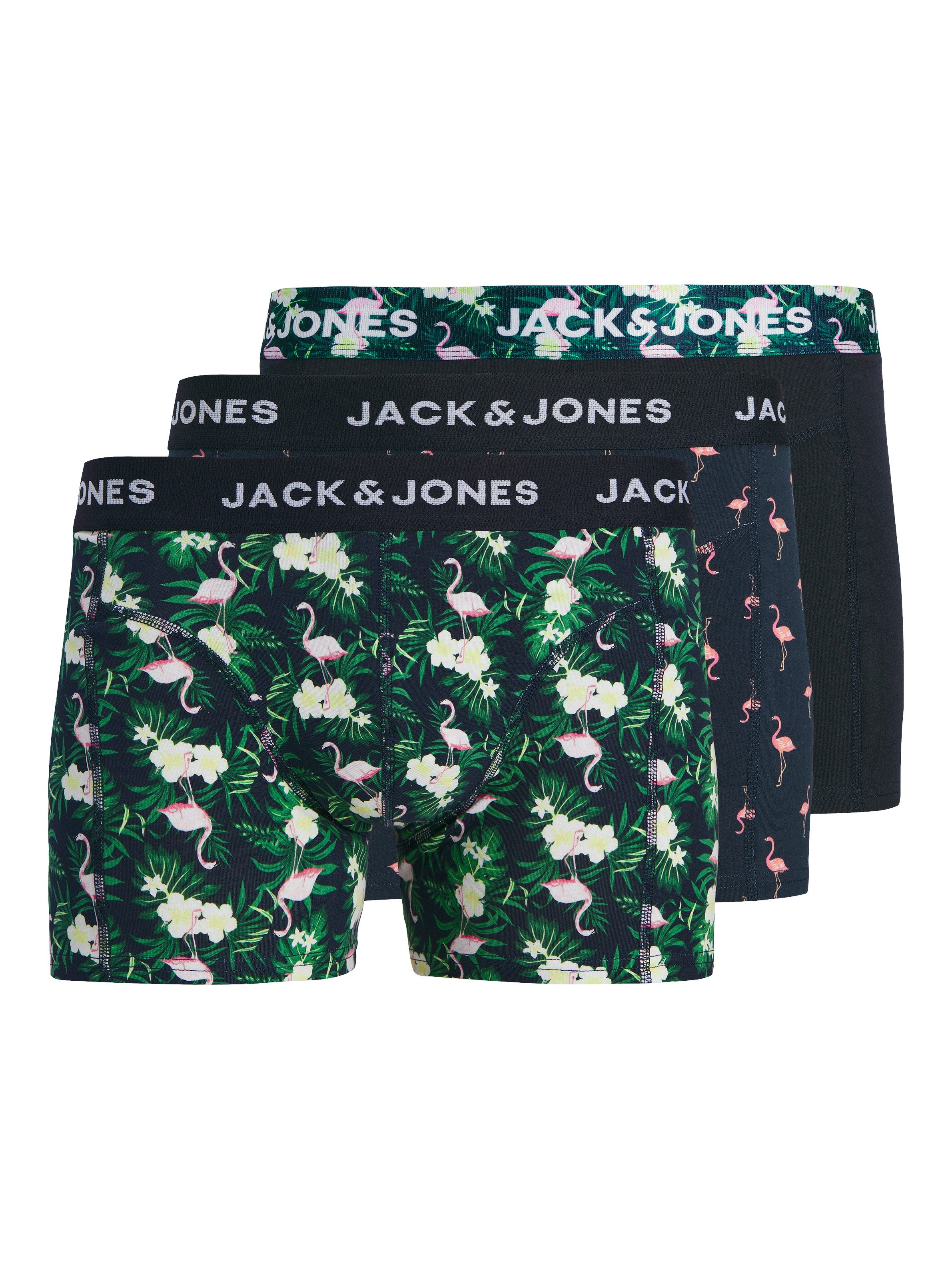 Jack & Jones Trunk JACFLAMINGO FLOWER TRUNKS 3 PACK SN (Packung, 3-St)
