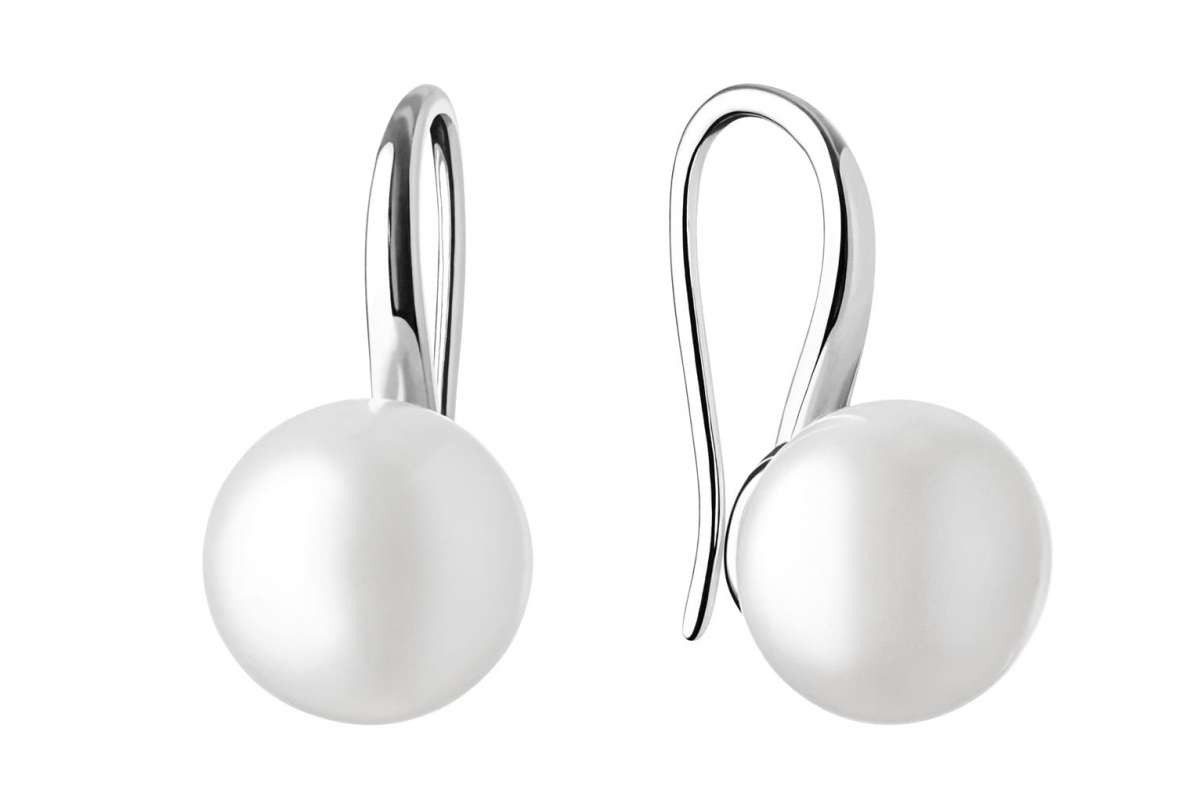 Gaura Pearls Perlenohrringe Ohrhänger, weiß rund günstig online kaufen