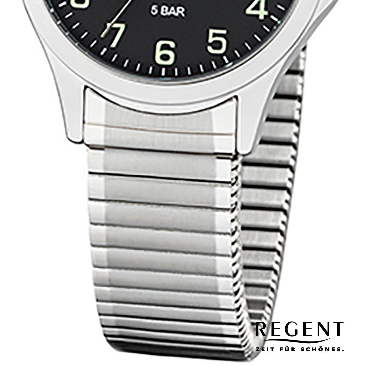 Regent Quarzuhr Regent Damen 2242415 klein Metall Damen rund, 29mm), Armbanduhr Uhr Quarz, Metallarmband (ca