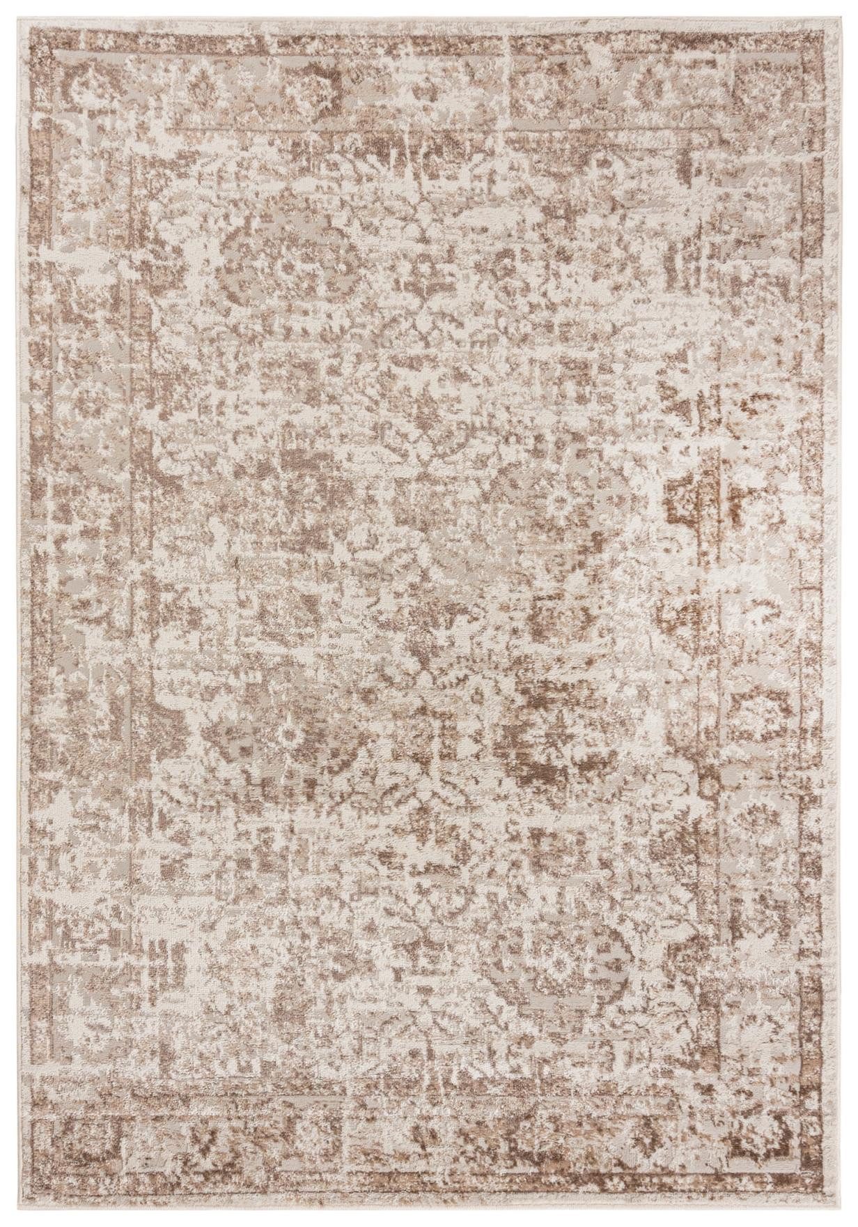 Mazovia Designteppich Modern Abstrakt Beige Creme Wohnzimmer, Schlafzimmer, Esszimmer, Büro, Fußbodenheizung