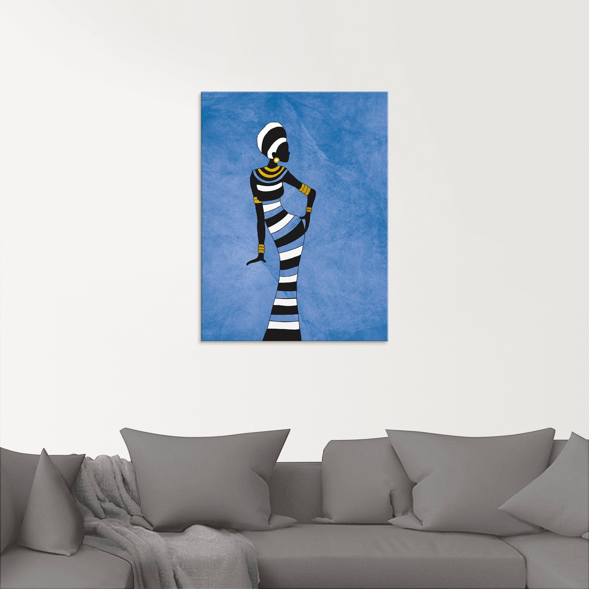 Artland Glasbild »Afrikanische Frau«, Frau (1 Stück)-HomeTrends