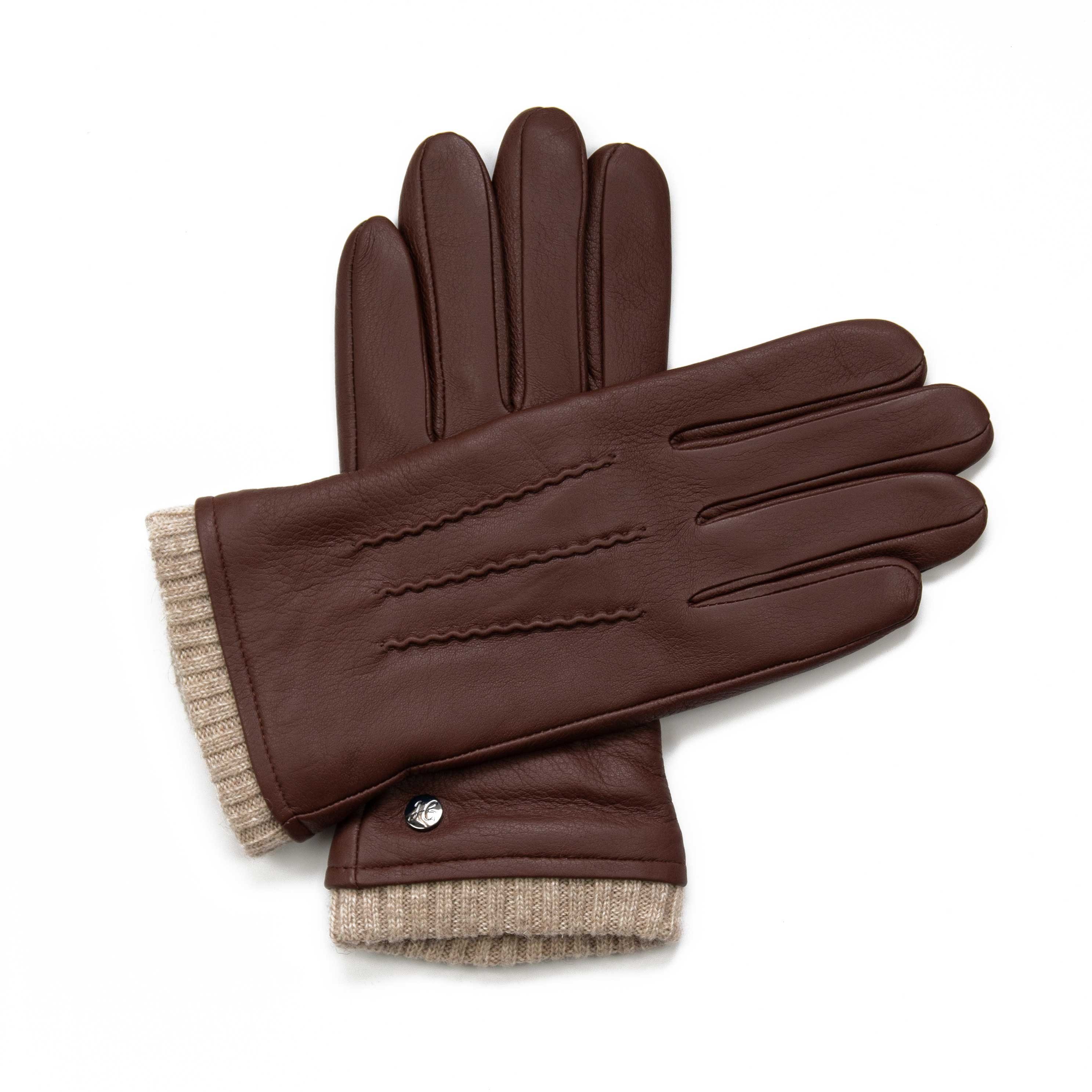 Hand Gewand by Hochwertige Kaschmir - Handschuhe Hirschleder HARRY Fütterung mit Lederhandschuhe Weikert