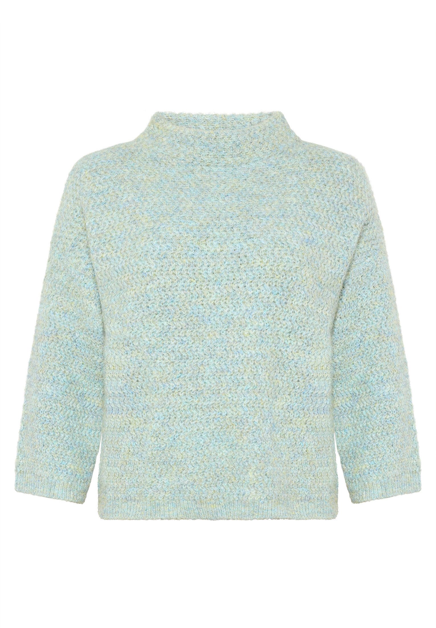 Cartoon Strickpullover Damen mit Stehkragen (1-tlg)