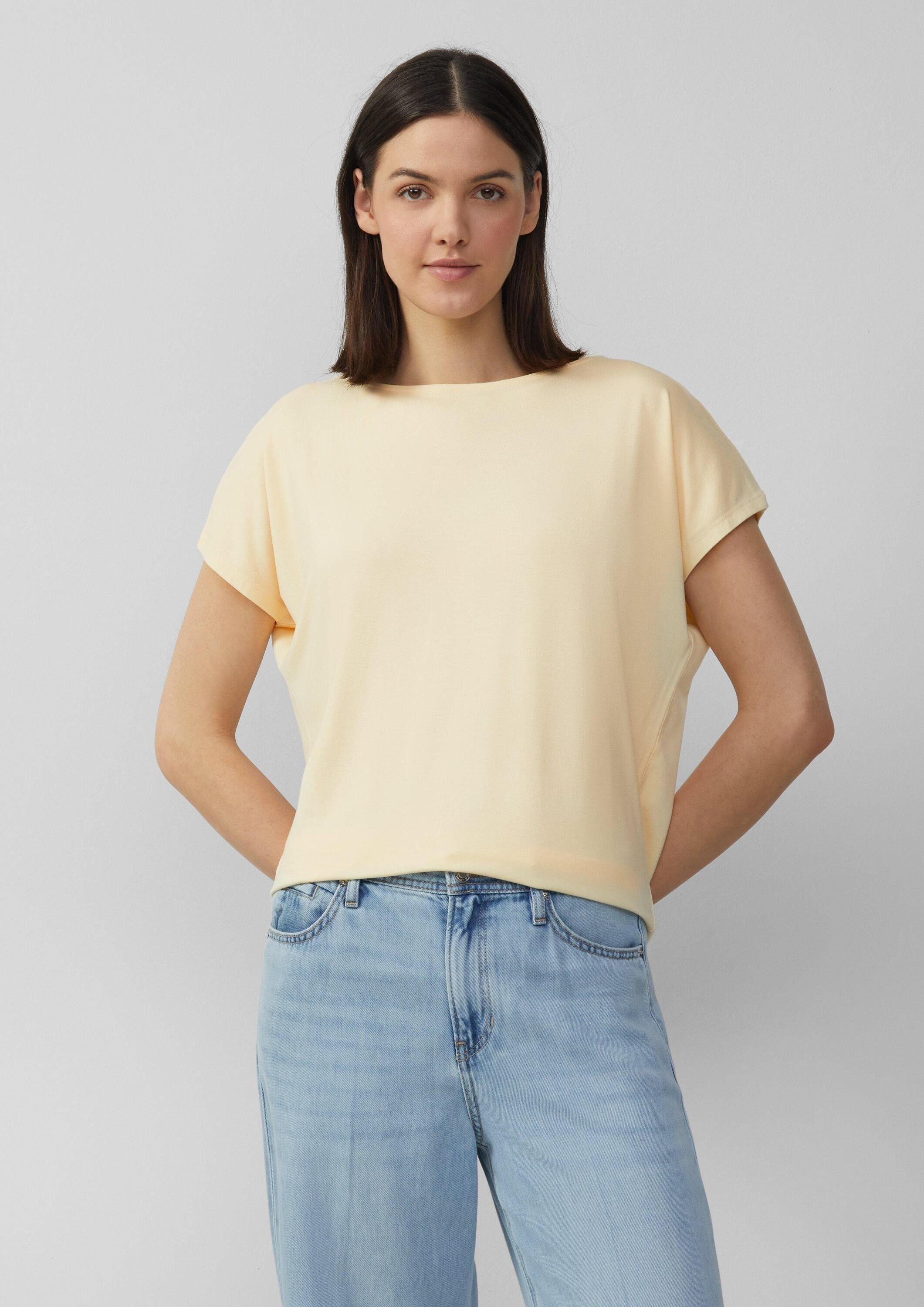 s.Oliver Kurzarmshirt T-Shirt Viskosemix-T-Shirt im Relaxed günstig online kaufen