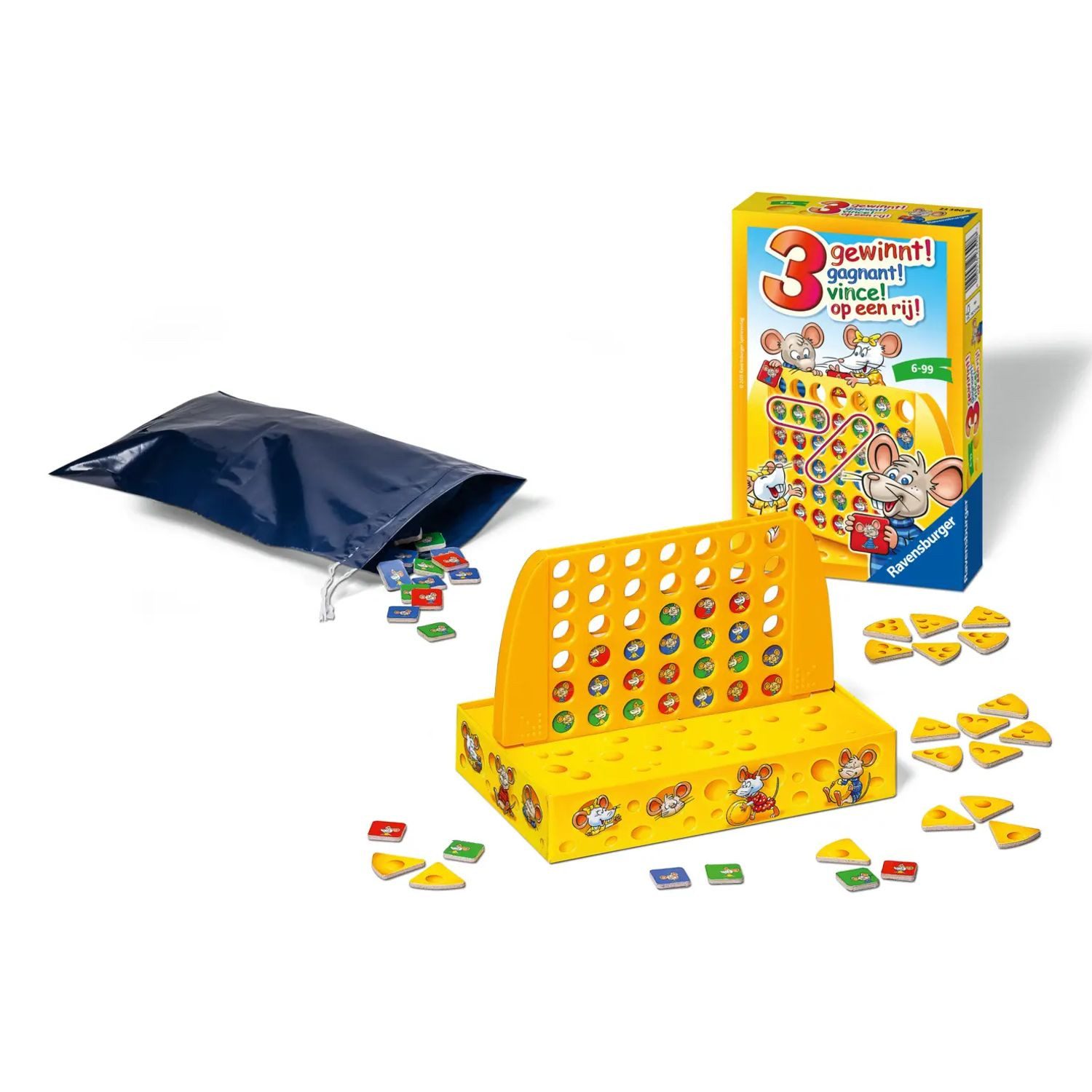 Ravensburger Spiel 3 gewinnt! - Reisespiel ab 6 Jahre