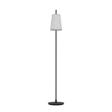 EGLO Stehlampe ALSAGER, ohne Leuchtmittel, Standleuchte, Metall in Schwarz, graues Filz, E27 Fassung, 170 cm