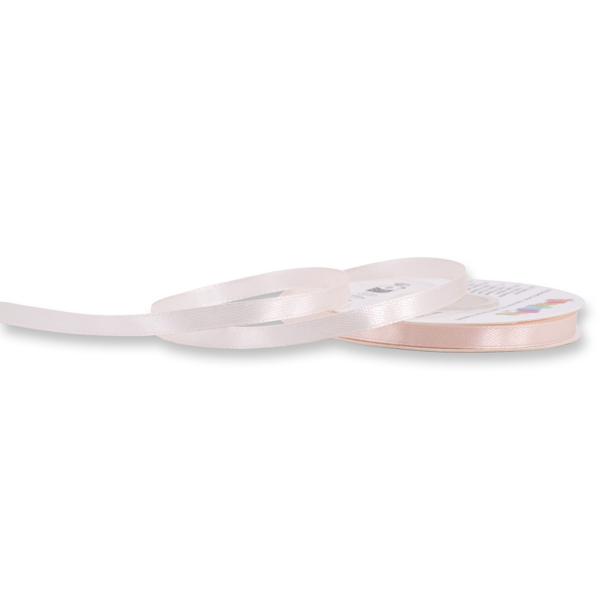 Creativery Satinband, Satinband 6mm x 25m Rolle Blush Rosé
