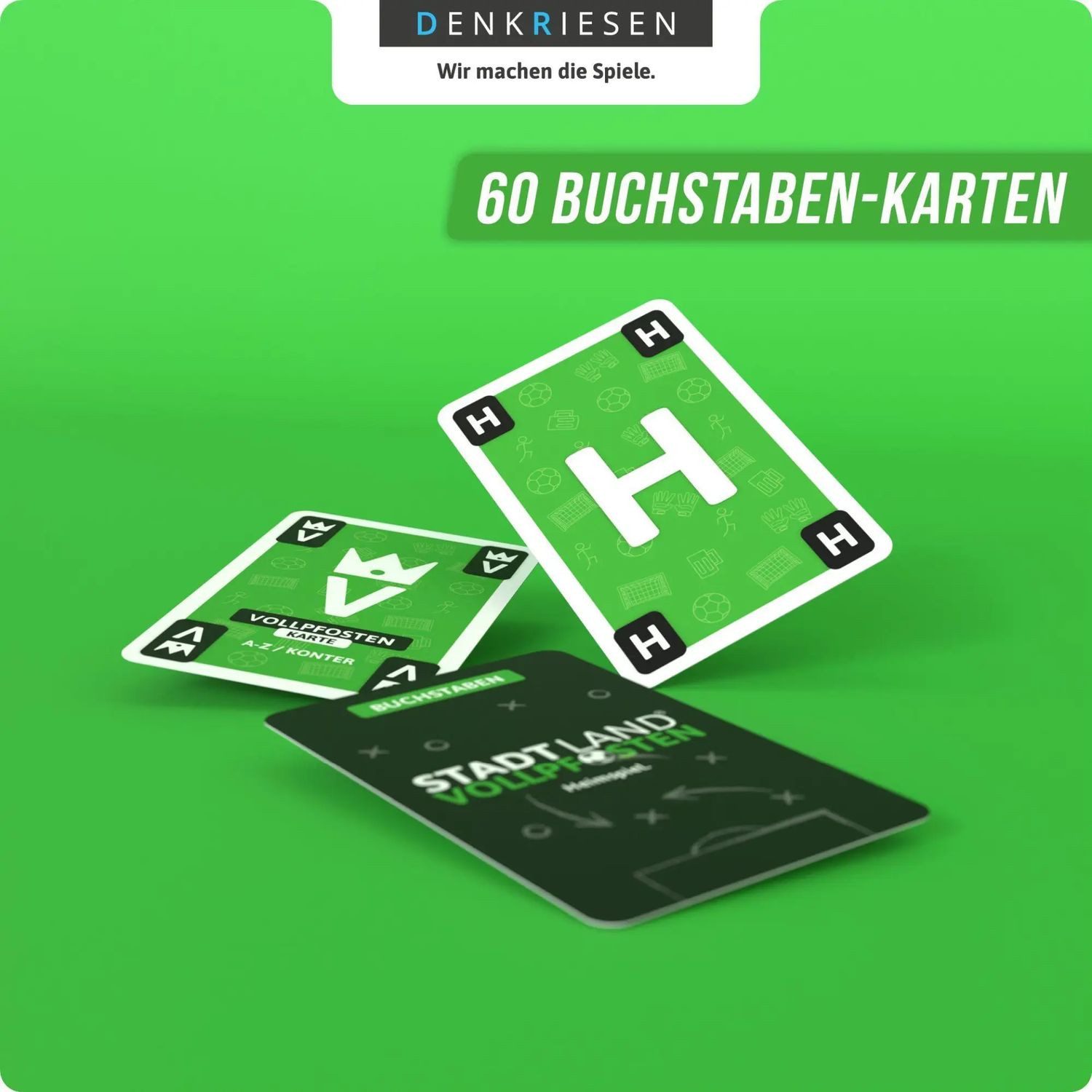 Denkriesen Spiel STADT LAND VOLLPFOSTEN® - Das Kartenspiel - FUßBALL EDITION -...