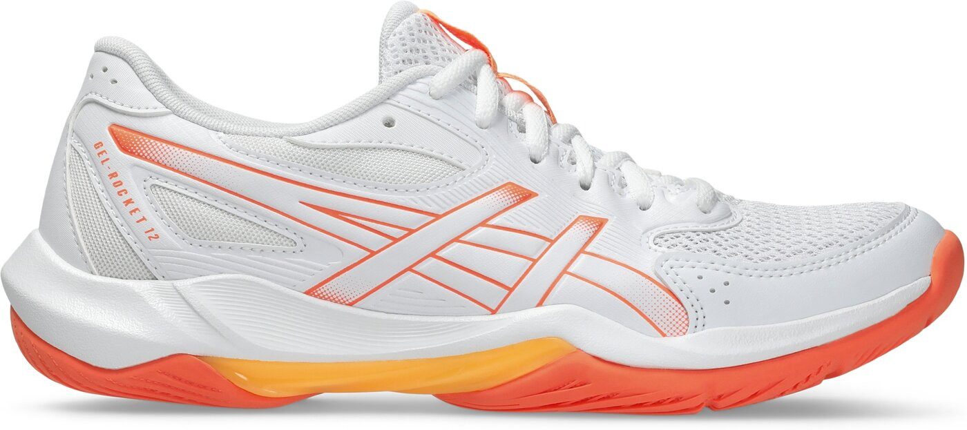 Asics GEL-ROCKET 12 WHITE/VIVID CORAL Handballschuh