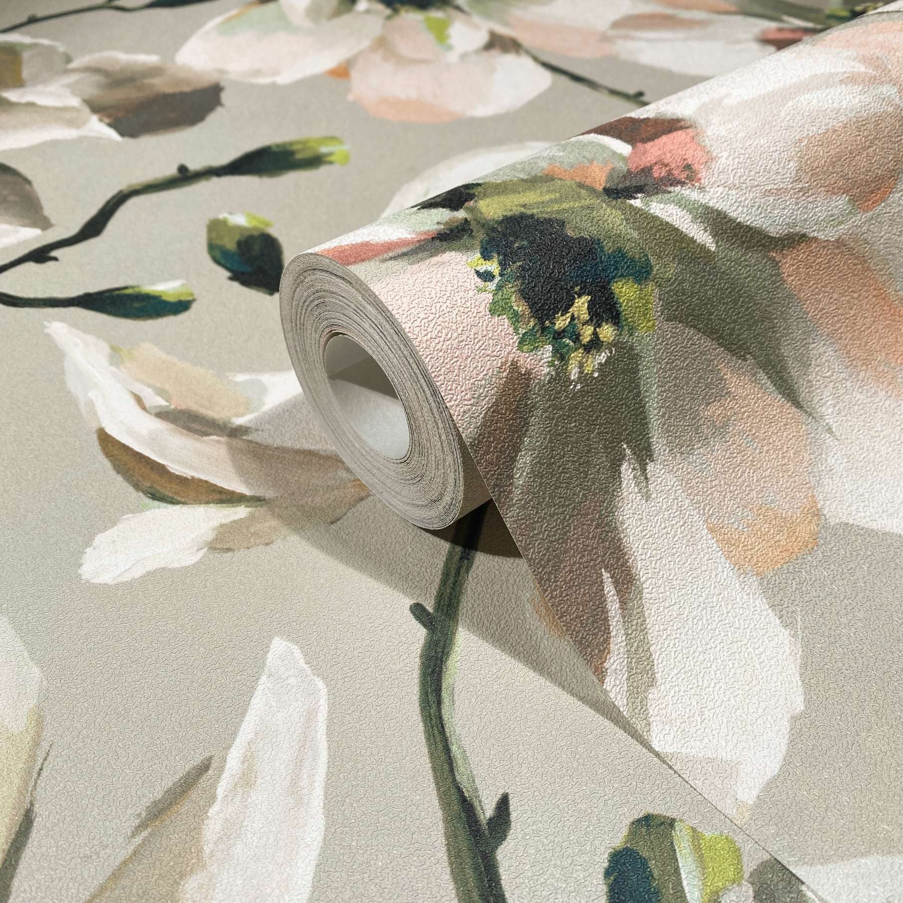 Marburg Vliestapete Tapete Malerische Blüten, geprägt, günstig online kaufen