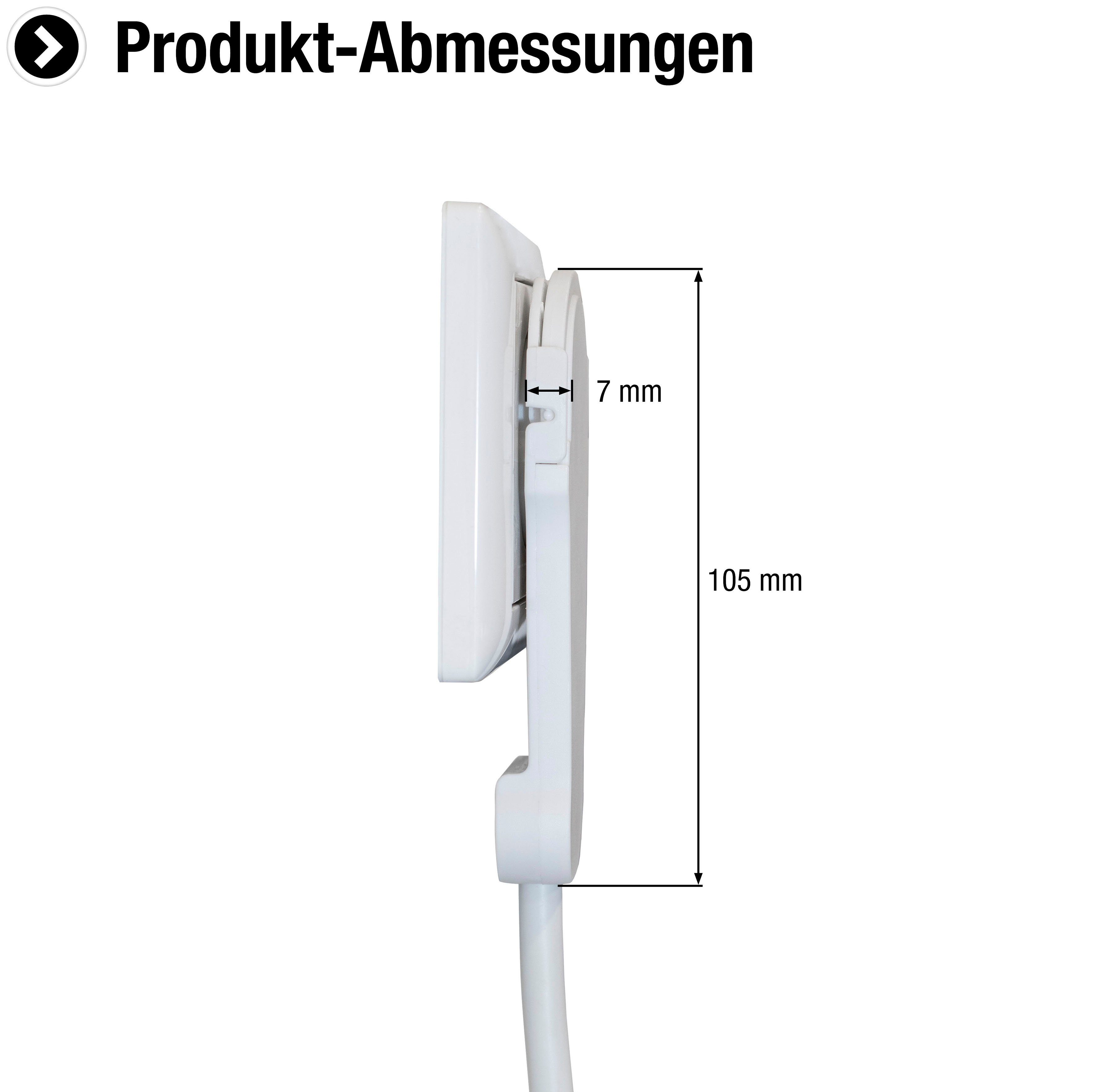 für mm² meister 10er Kabelquerschnitt, mit 1,5 Set Leitungen Flachstecker Steckdosenleiste, IP20,